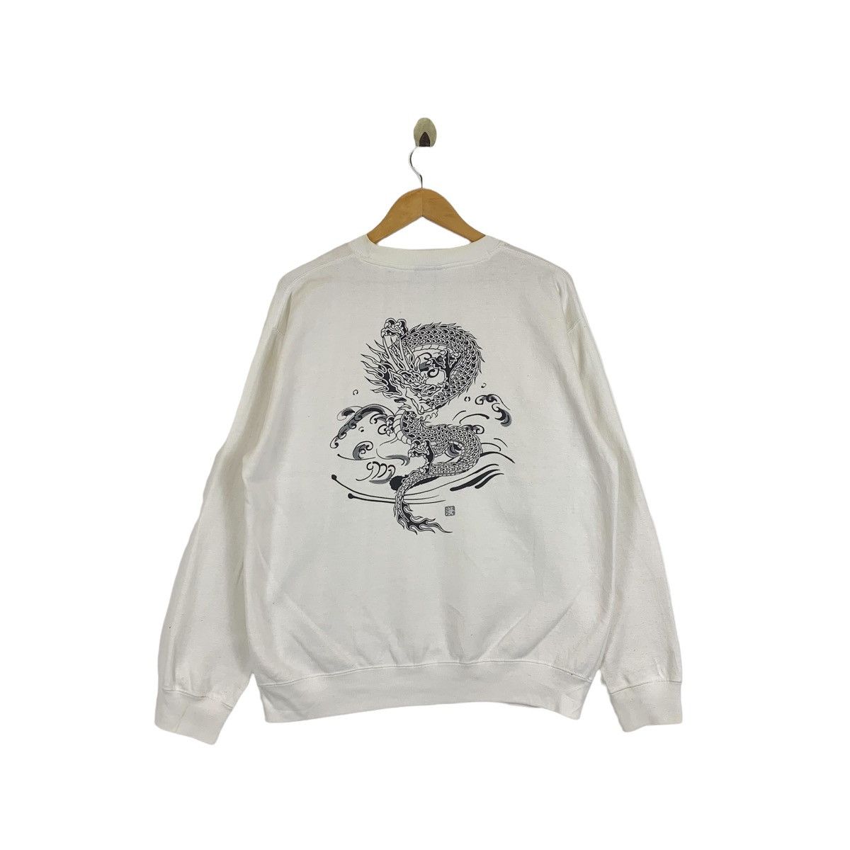 Japanese Brand × Vintage Vintage Fire Dragon Sukajan Japanese Sweatshirt Pullover Size US L / EU 52-54 / 3 - 1 Thumbnail