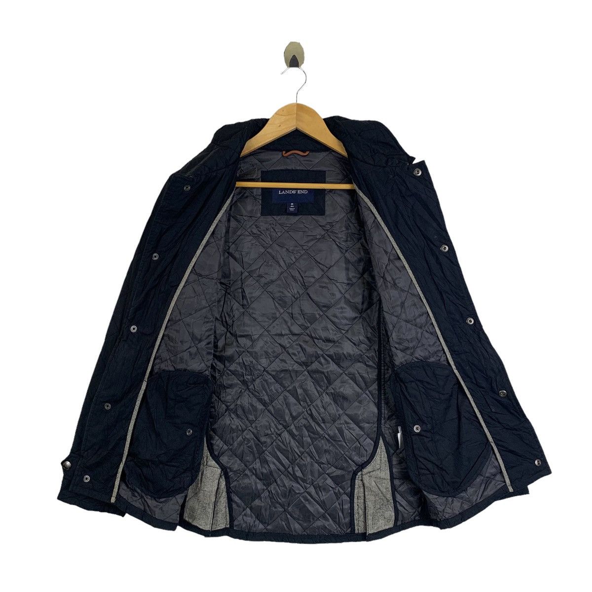 Lands' End × Vintage LANDS’ END Casualwear Fashion Designer Button Quilted Jacket Size US M / EU 48-50 / 2 - 3 Thumbnail