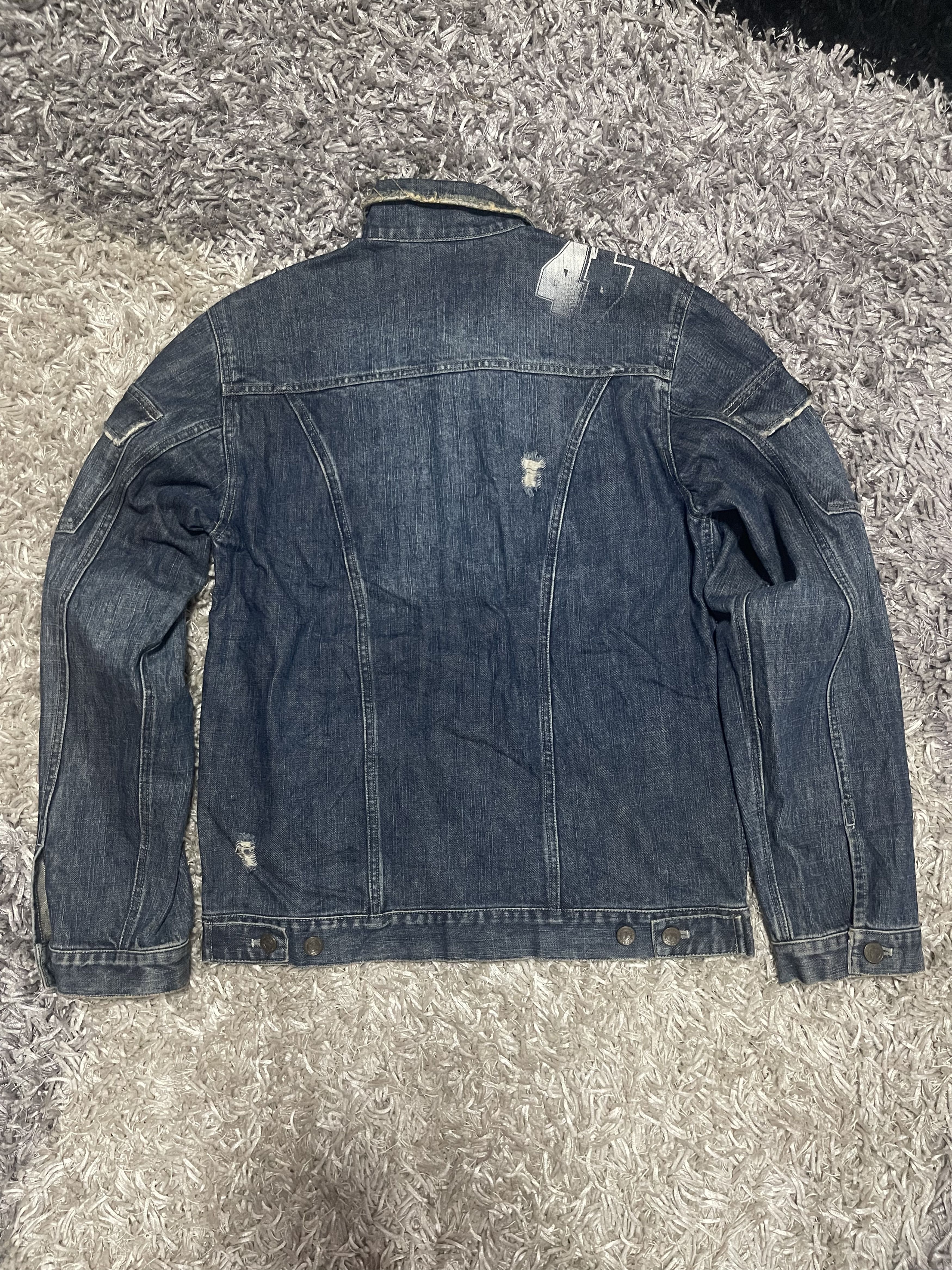 Japanese Brand WFOUR DENIM JACKET DISTRESSED JAPAN Size US M / EU 48-50 / 2 - 2 Thumbnail