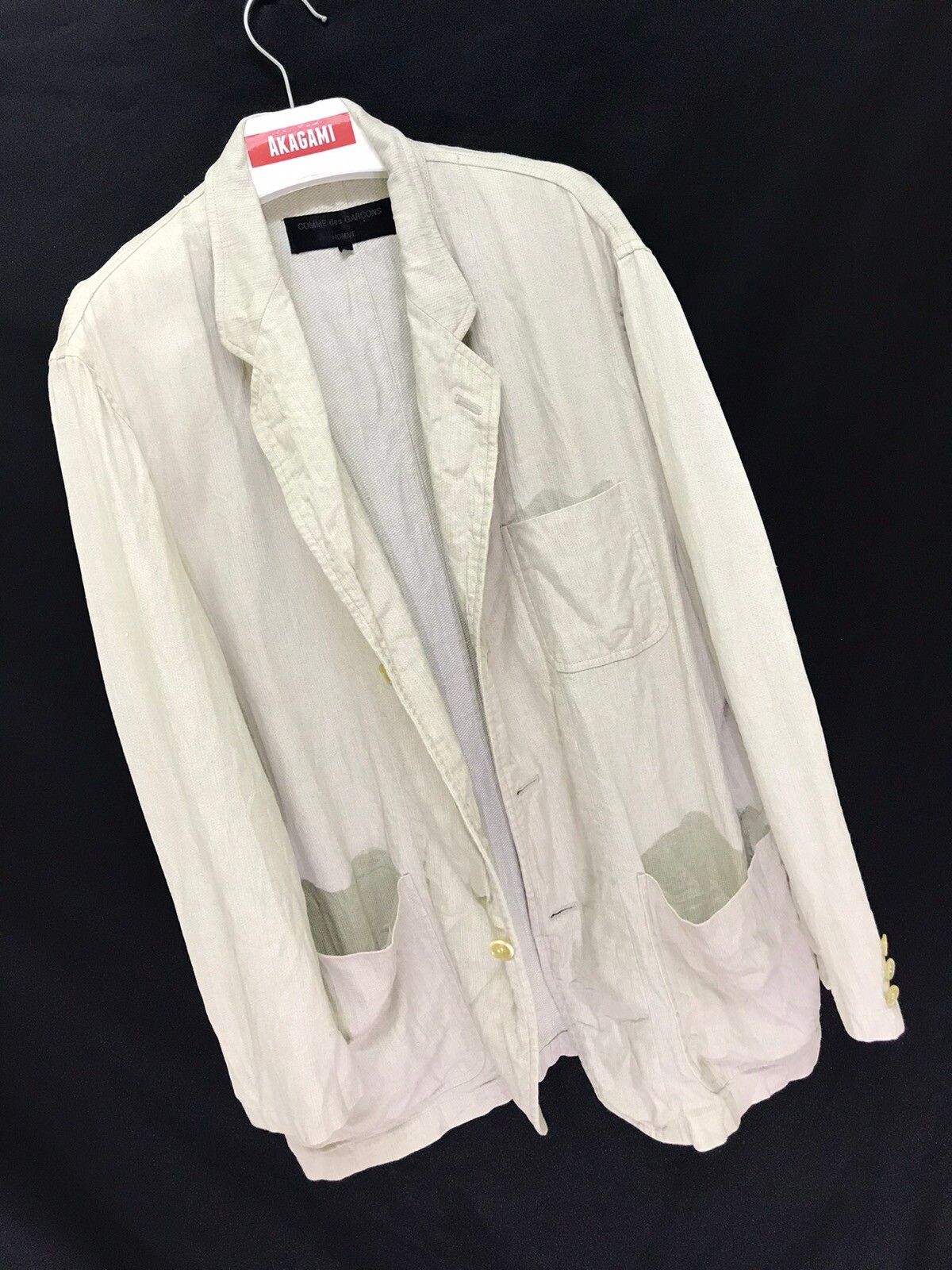 Vintage AD 1997 CDGH Linen Chore Jacket Blazer Size US M / EU 48-50 / 2 - 1 Preview