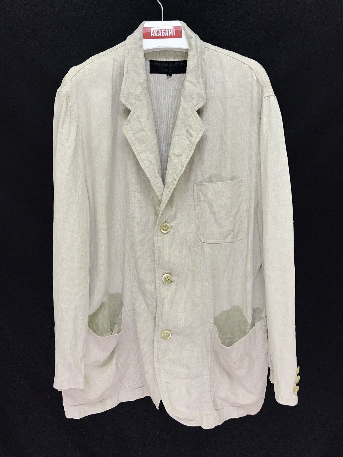 Vintage AD 1997 CDGH Linen Chore Jacket Blazer Size US M / EU 48-50 / 2 - 2 Preview