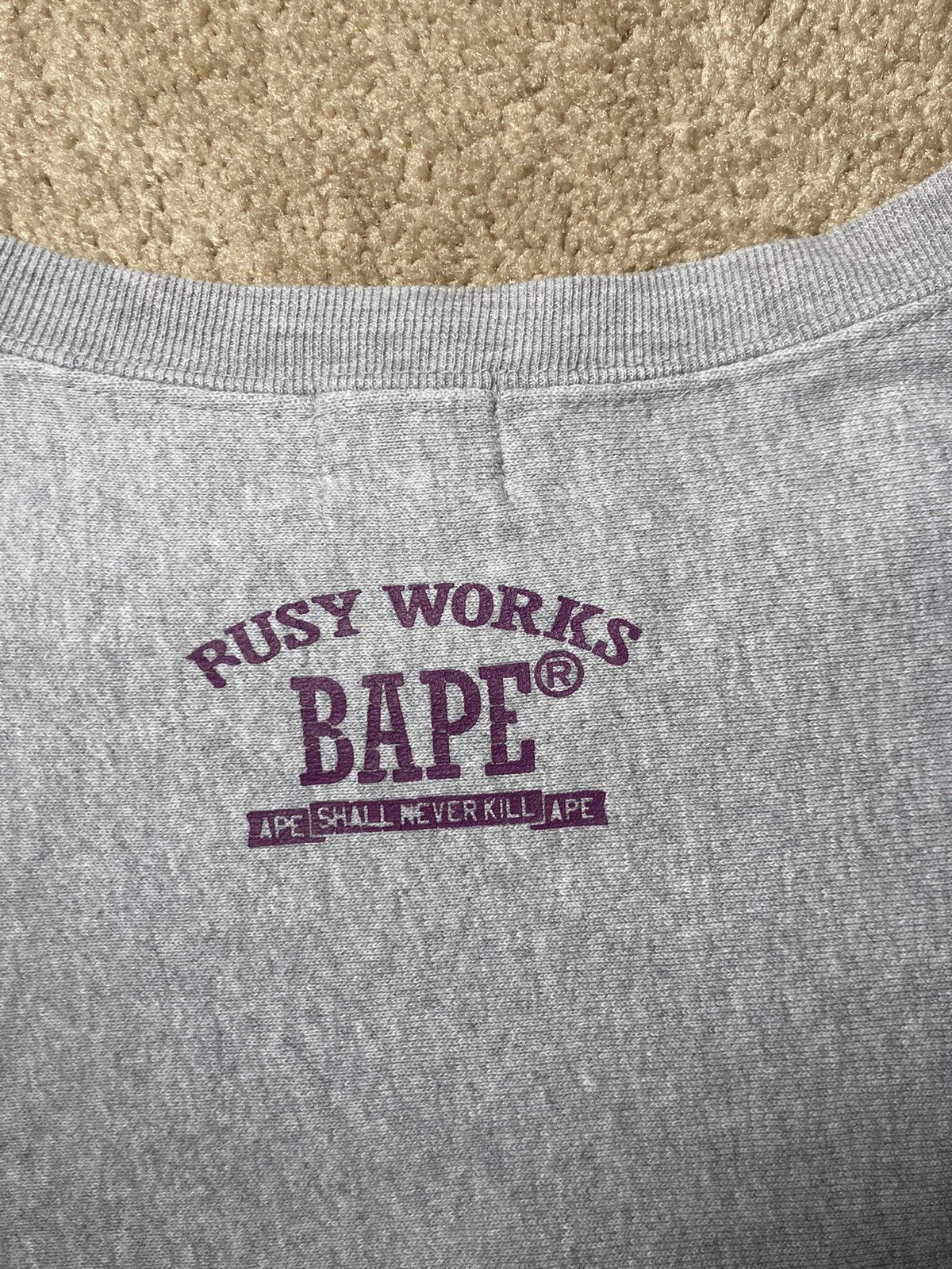Bape 2007 Bape Sta Logo Ape Pink Gray Eyes Sweatshirt Large Nigo Size US L / EU 52-54 / 3 - 6 Thumbnail