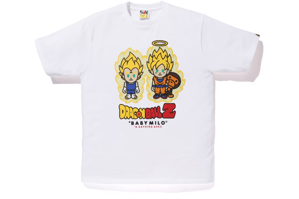 Bape Dragon Ball Z Super Saiyan Vegeta & Son Goku Baby Milo Tee Size US S / EU 44-46 / 1 - 2 Thumbnail