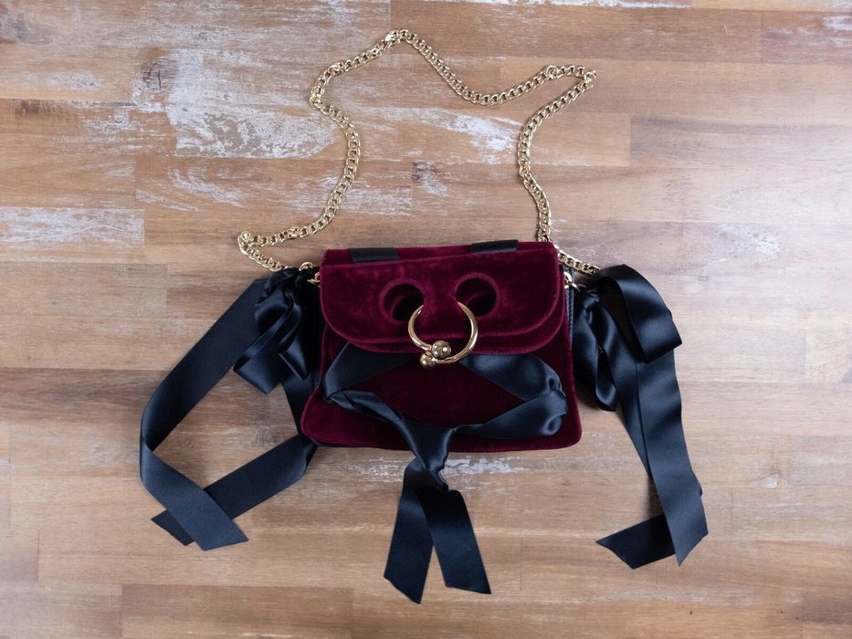 J.W.Anderson JW ANDERSON mini velvet Pierce ribbon shoulder bag