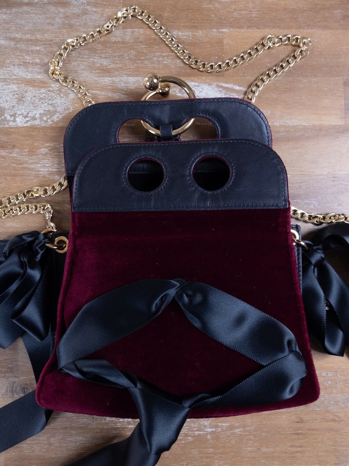 JW Anderson JW ANDERSON mini velvet Pierce ribbon shoulder bag Size ONE SIZE - 8 Thumbnail