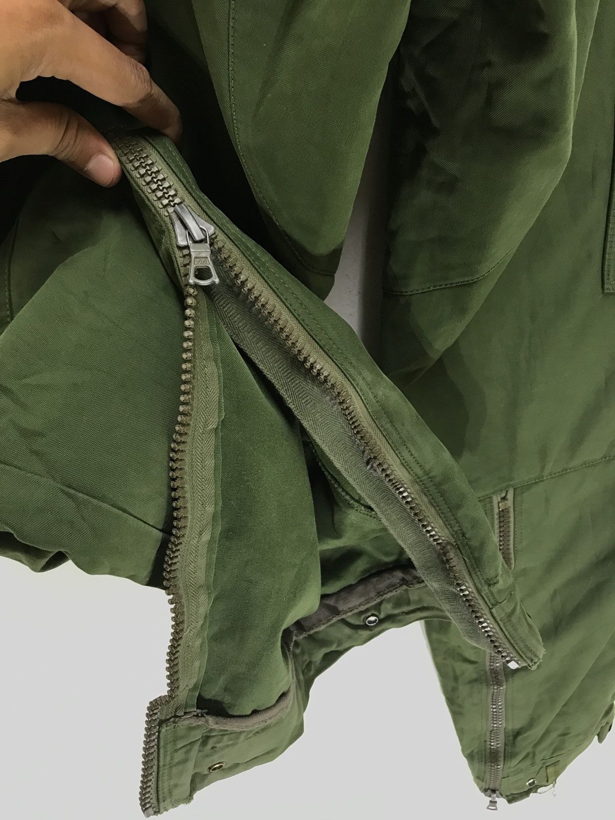 Vintage 🛩European Military Cargo Pant Vintage Bondage Zipper Size US 29 - 3 Thumbnail