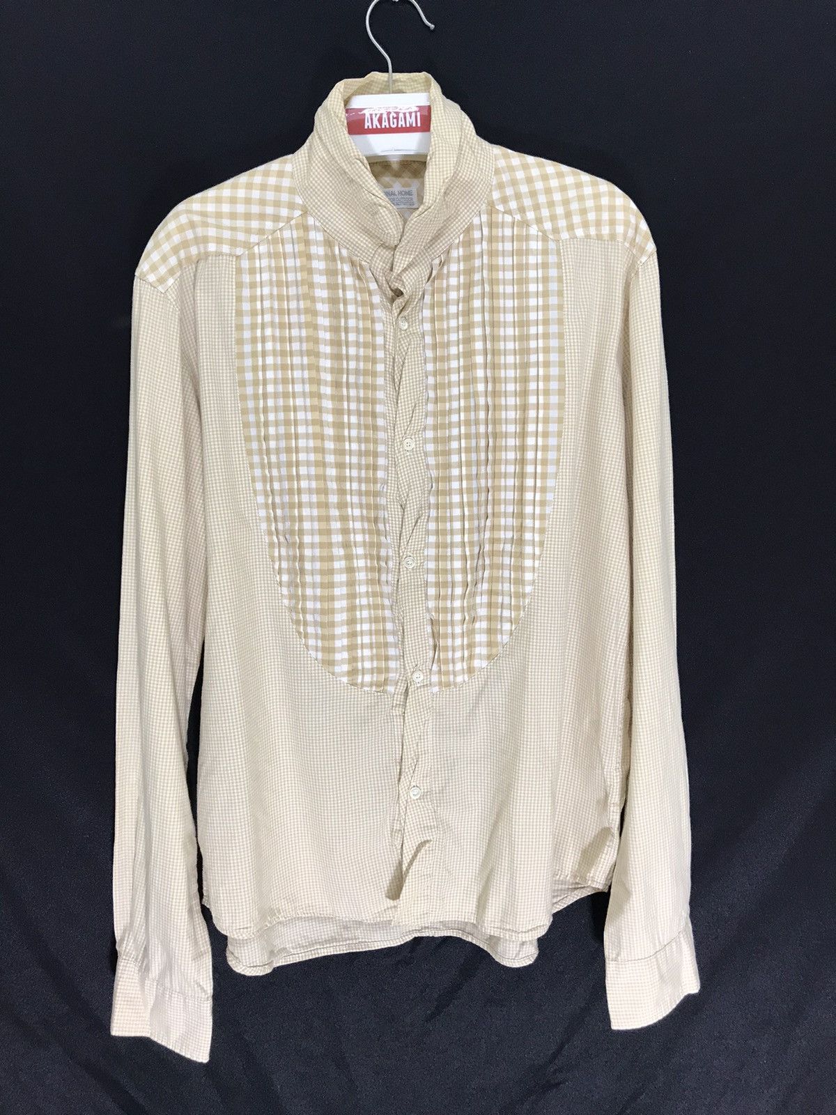 Final Home Final Home Check Plaid Button Shirt Shawl Collar 6🟩2 Size US M / EU 48-50 / 2 - 2 Thumbnail