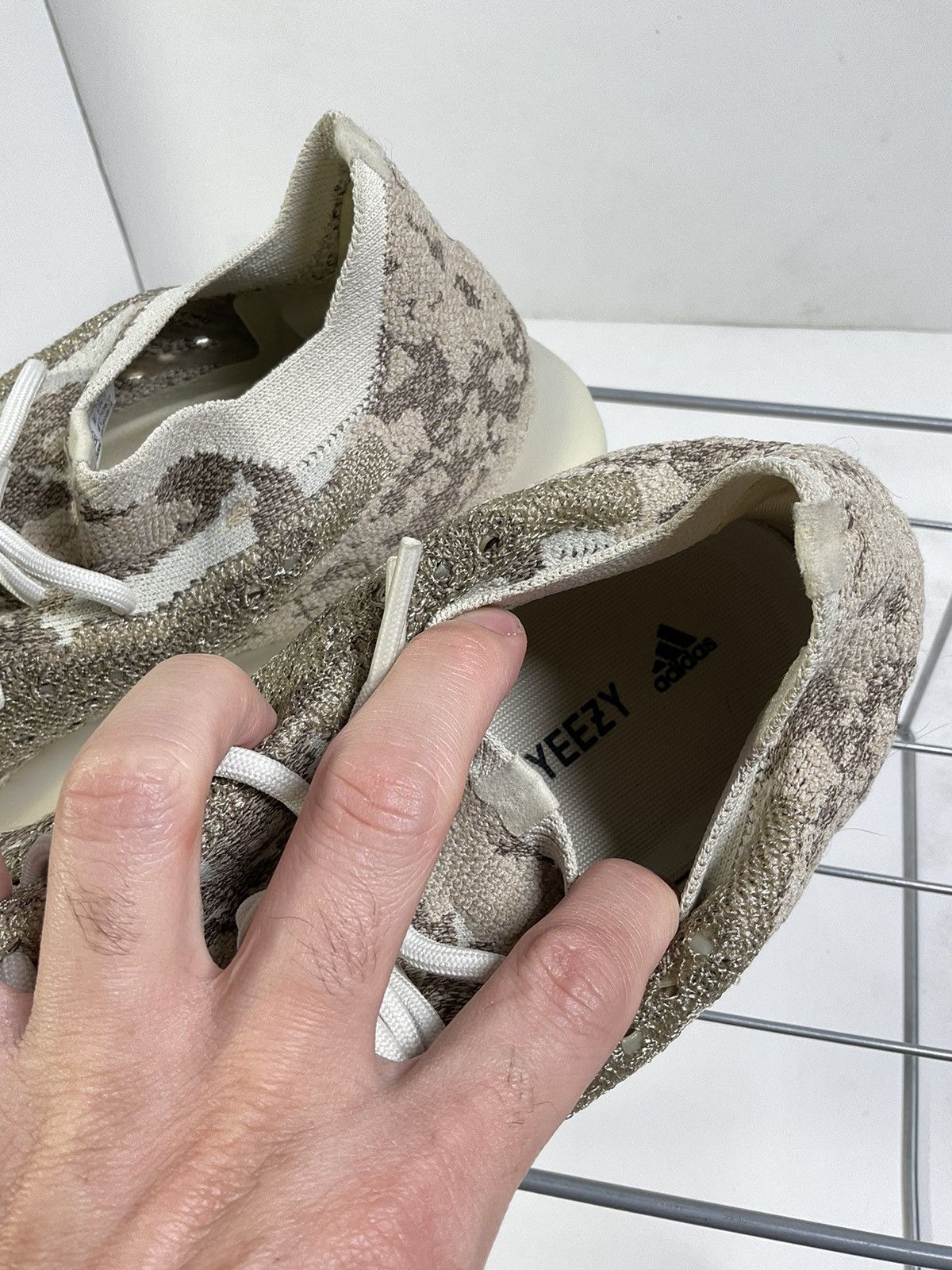 Adidas × Kanye West Adidas 2021 Yeezy Boost 380 Pyrite US11 No Box Rare Sale !! Size US 11 / EU 44 - 8 Thumbnail