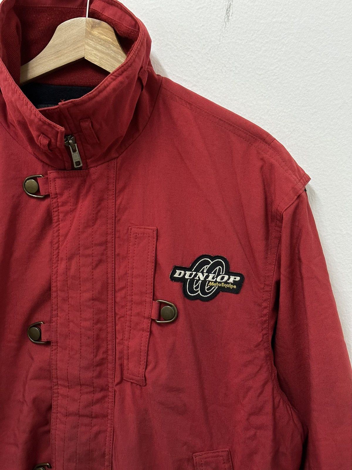 Dunlop × Japanese Brand × Vintage Vintage Dunlop Moto Equipe Racing Lined Bomber Jacket Size US M / EU 48-50 / 2 - 2 Thumbnail
