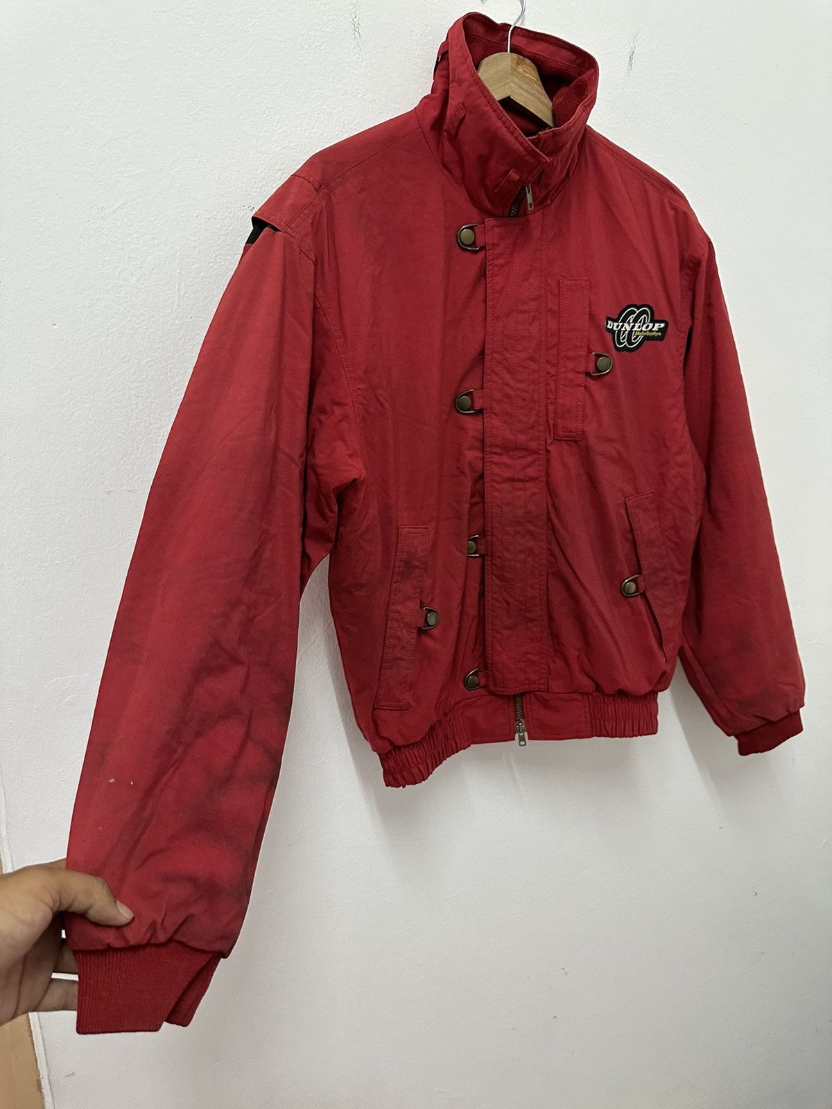 Dunlop × Japanese Brand × Vintage Vintage Dunlop Moto Equipe Racing Lined Bomber Jacket Size US M / EU 48-50 / 2 - 4 Thumbnail