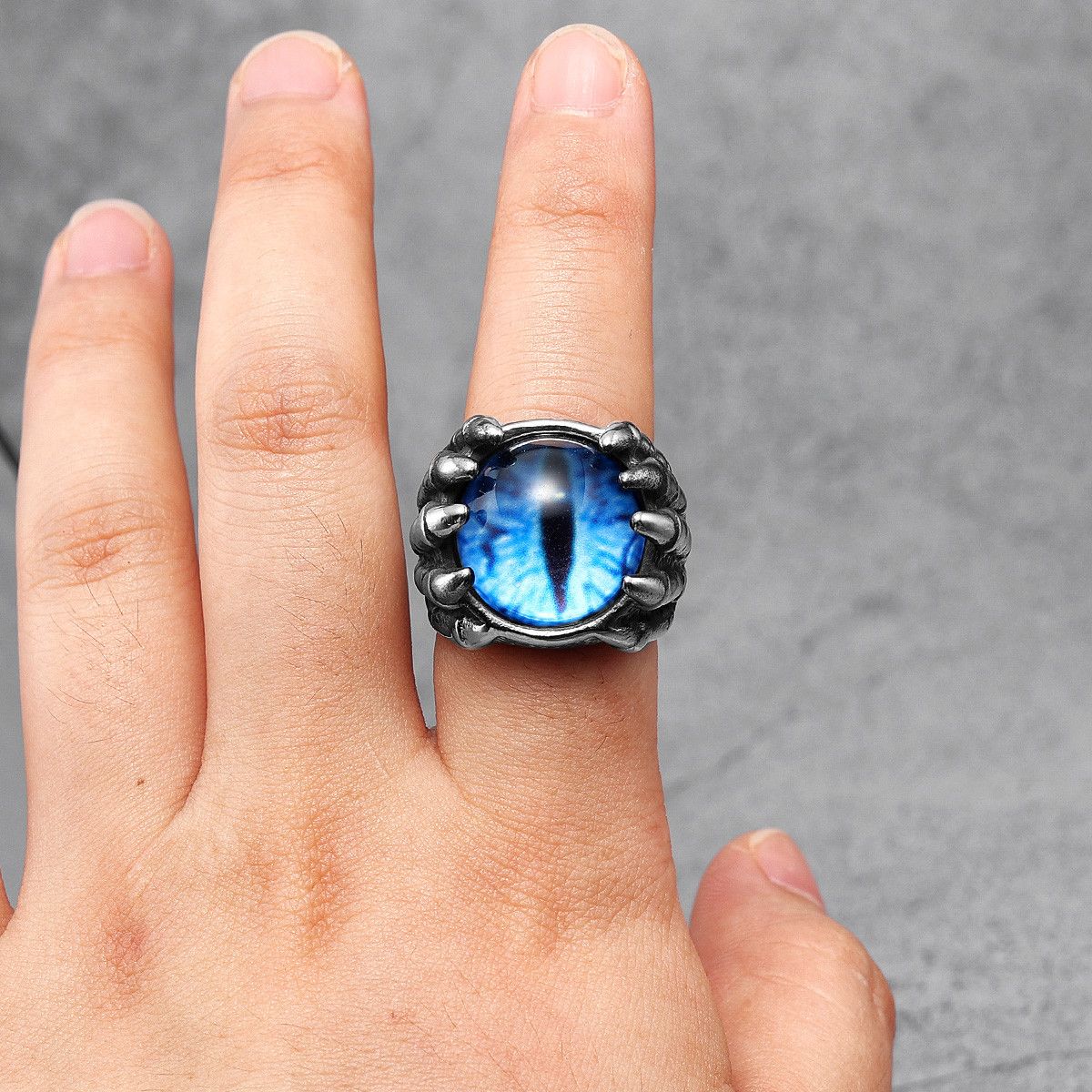 Jewelry Devil Eye Rock Gothic Ring Size ONE SIZE - 2 Thumbnail