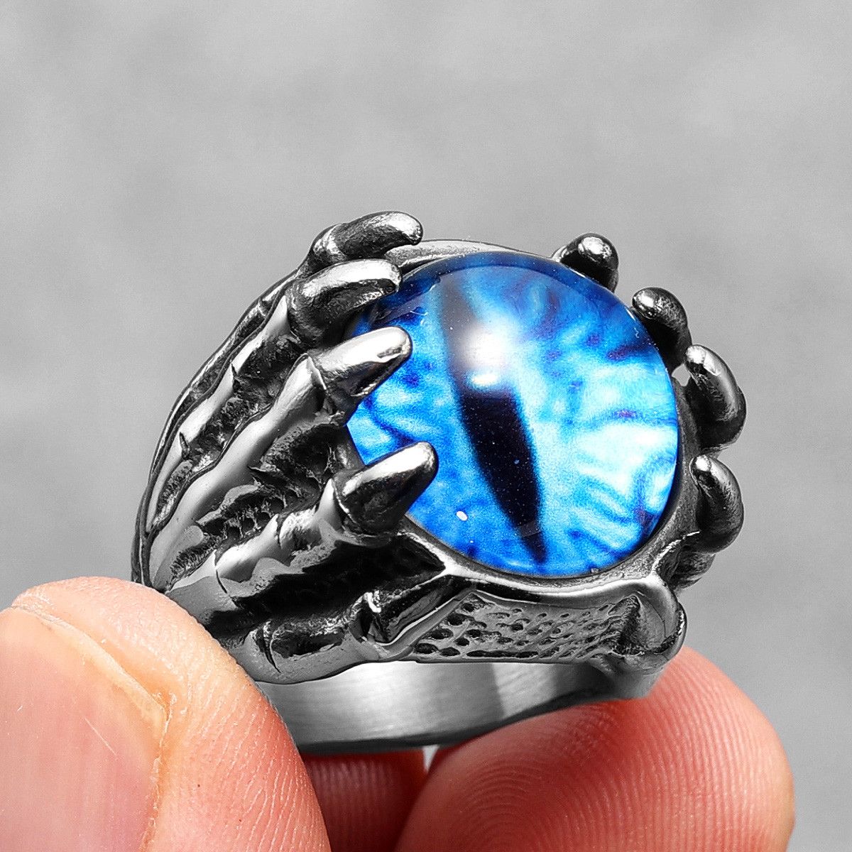 Jewelry Devil Eye Rock Gothic Ring Size ONE SIZE - 1 Thumbnail