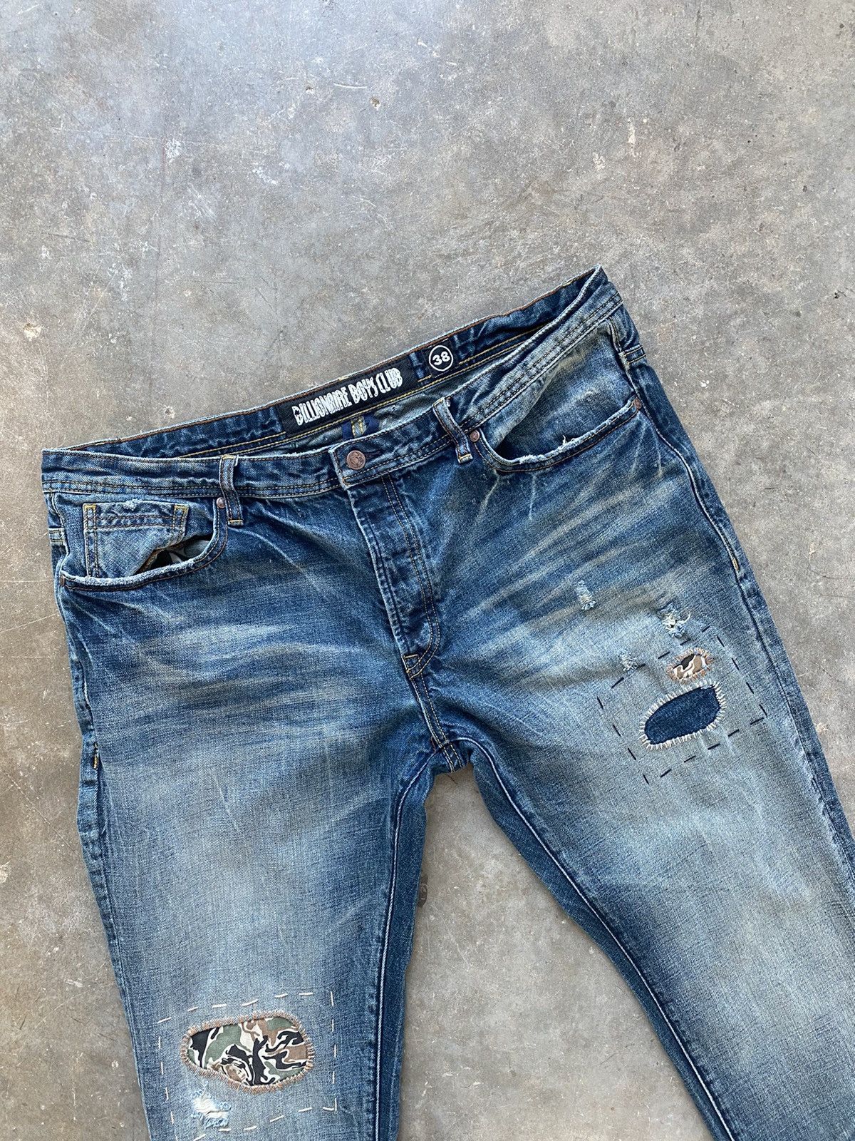 Billionaire Boys Club Billionaire Boys Club Patched Denim Jeans Sz. 38 ❄️🥣 bbc Size US 38 / EU 54 - 2 Thumbnail