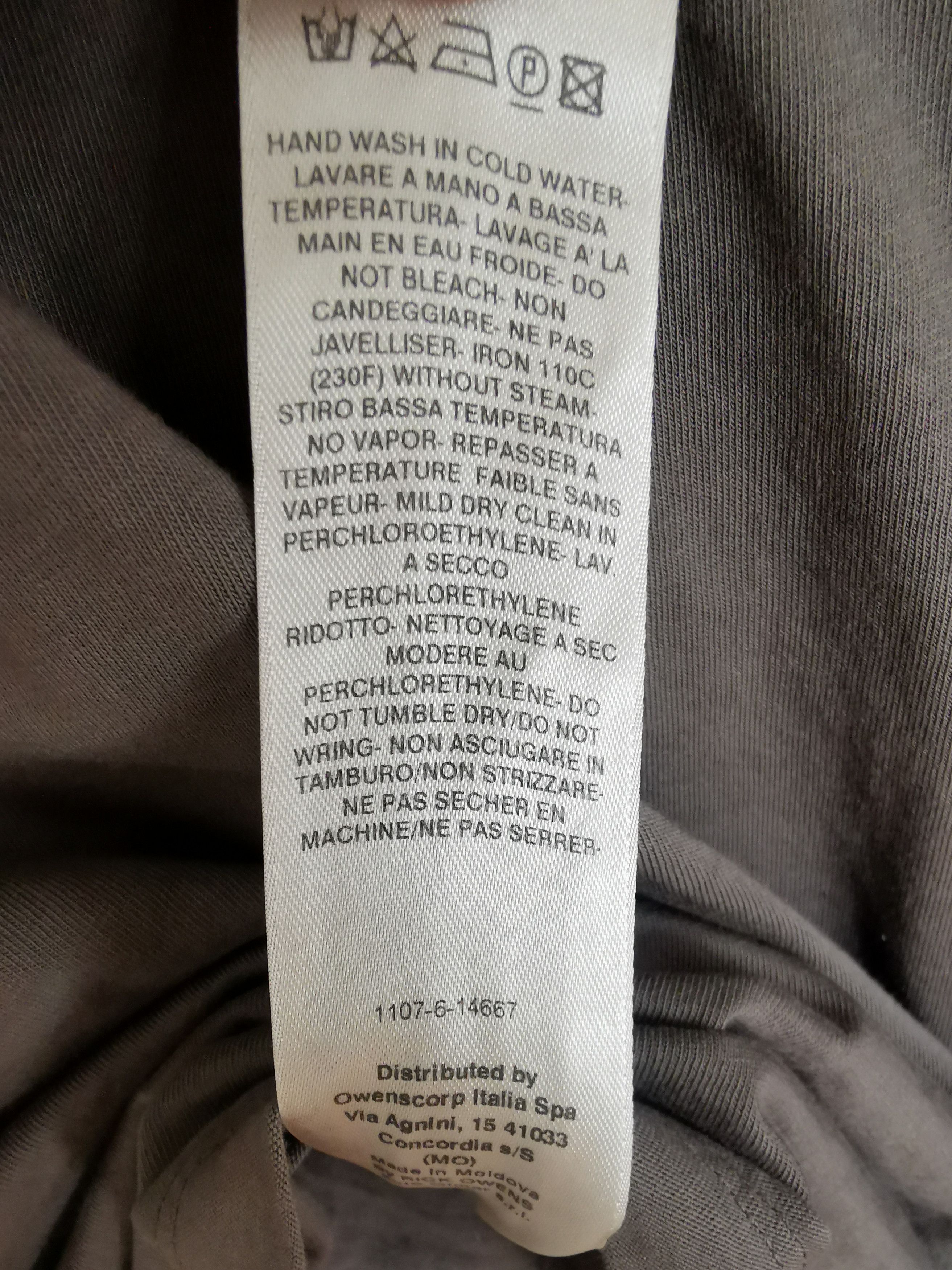 Rick Owens Drkshdw Rick Owens Drkshdw Dust level tee Small Size US S / EU 44-46 / 1 - 2 Thumbnail