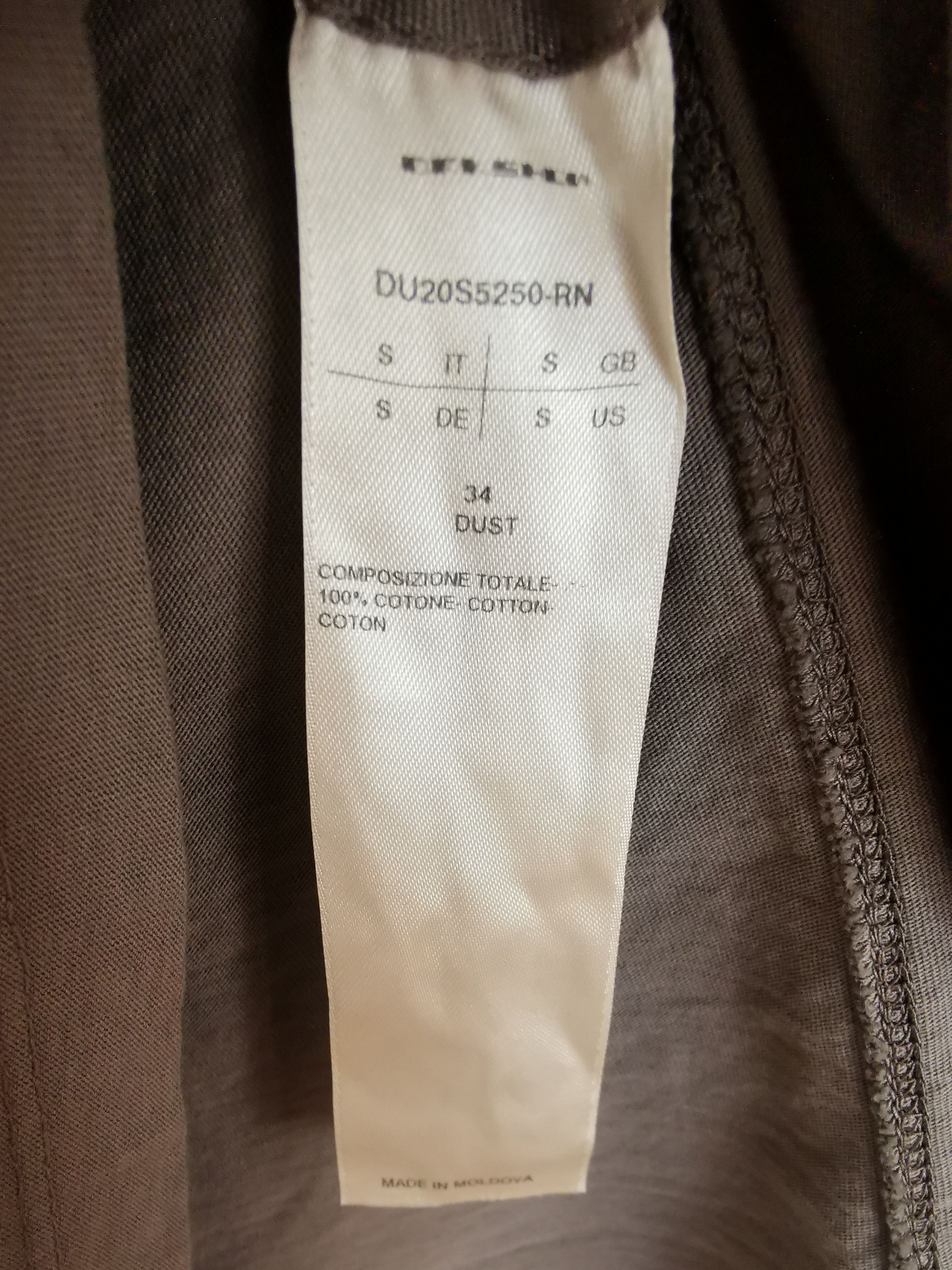 Rick Owens Drkshdw Rick Owens Drkshdw Dust level tee Small Size US S / EU 44-46 / 1 - 3 Thumbnail