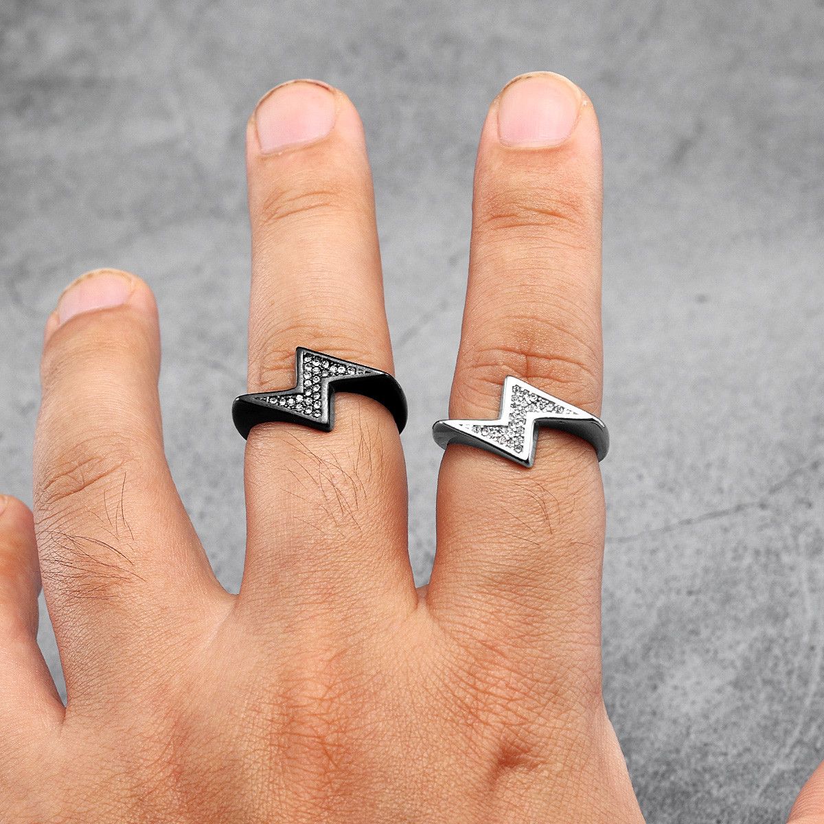Jewelry Simple Lightning Rings Size ONE SIZE - 3 Thumbnail