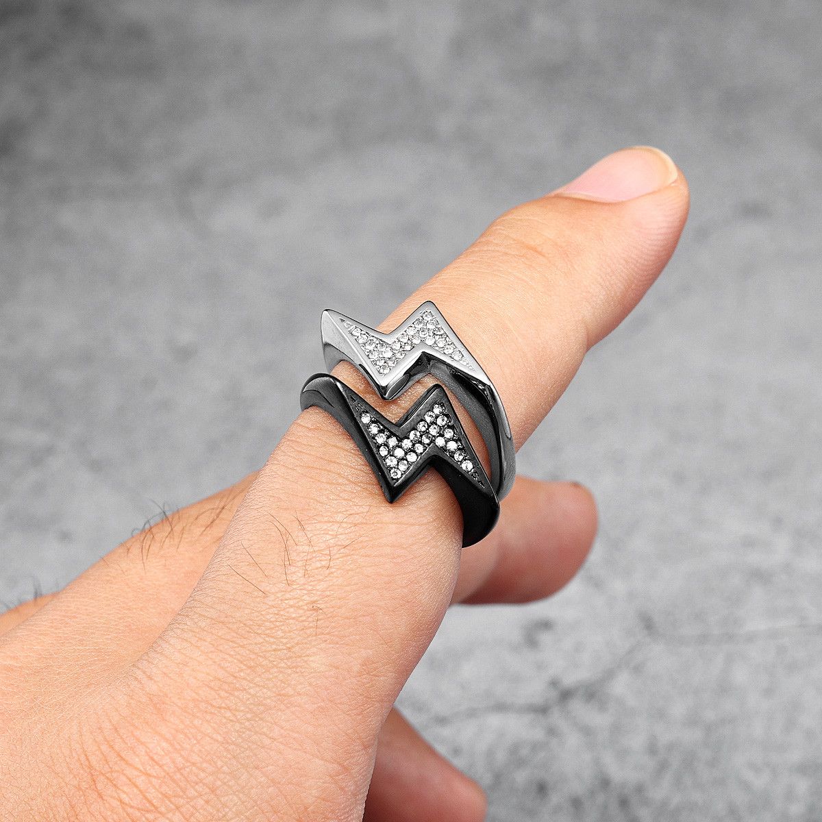 Jewelry Simple Lightning Rings Size ONE SIZE - 2 Thumbnail