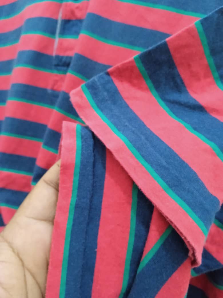 Alfred Dunhill × Vintage 🔥BIN/OFFER🔥 VTG ALFRED DUNHILL SSTRIPE POLO TEE Size US L / EU 52-54 / 3 - 2 Thumbnail