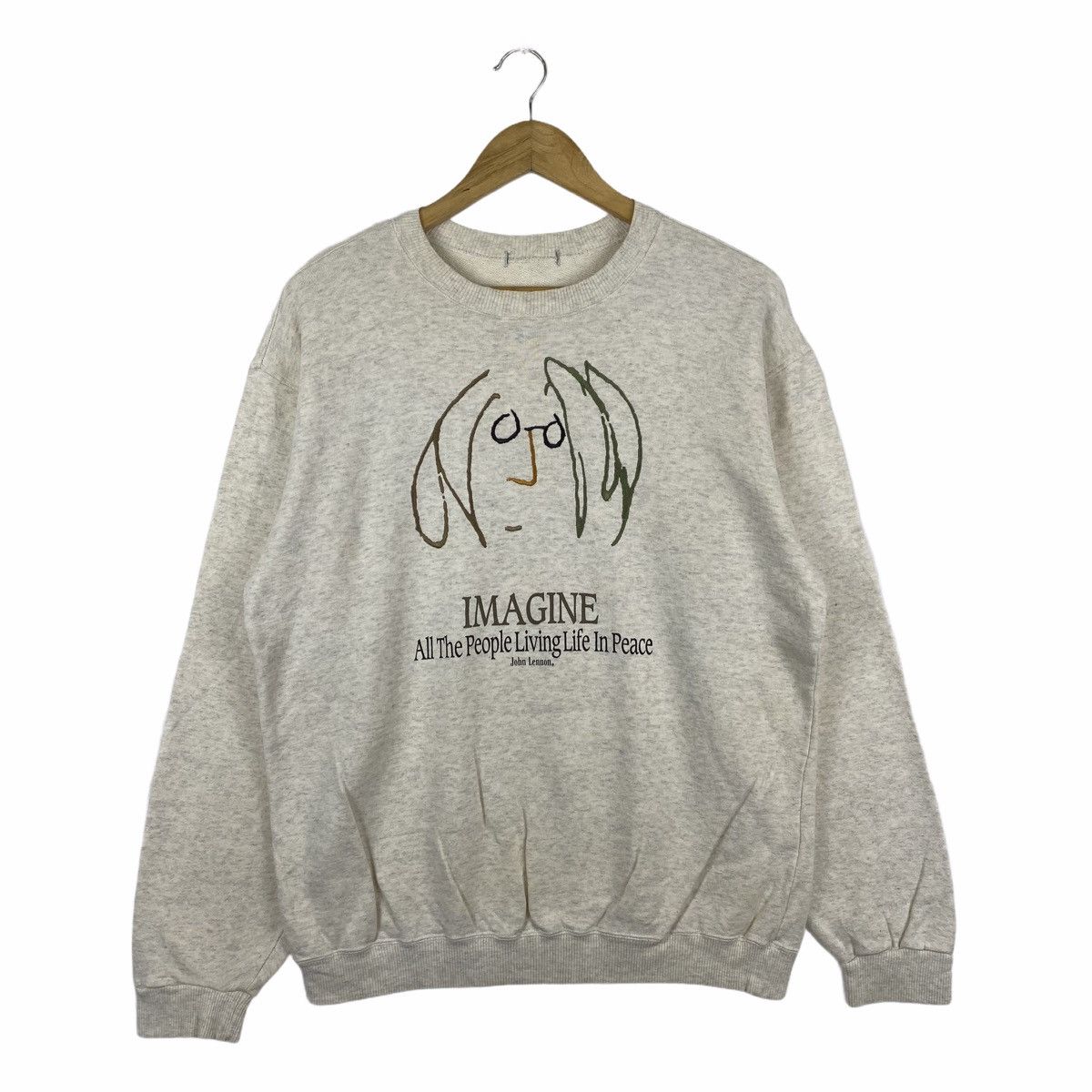 Vintage VINTAGE JOHN LENNO IMAGINE BIG LOGO SWEATSHIRT PULLOVER Size US M / EU 48-50 / 2 - 1 Thumbnail