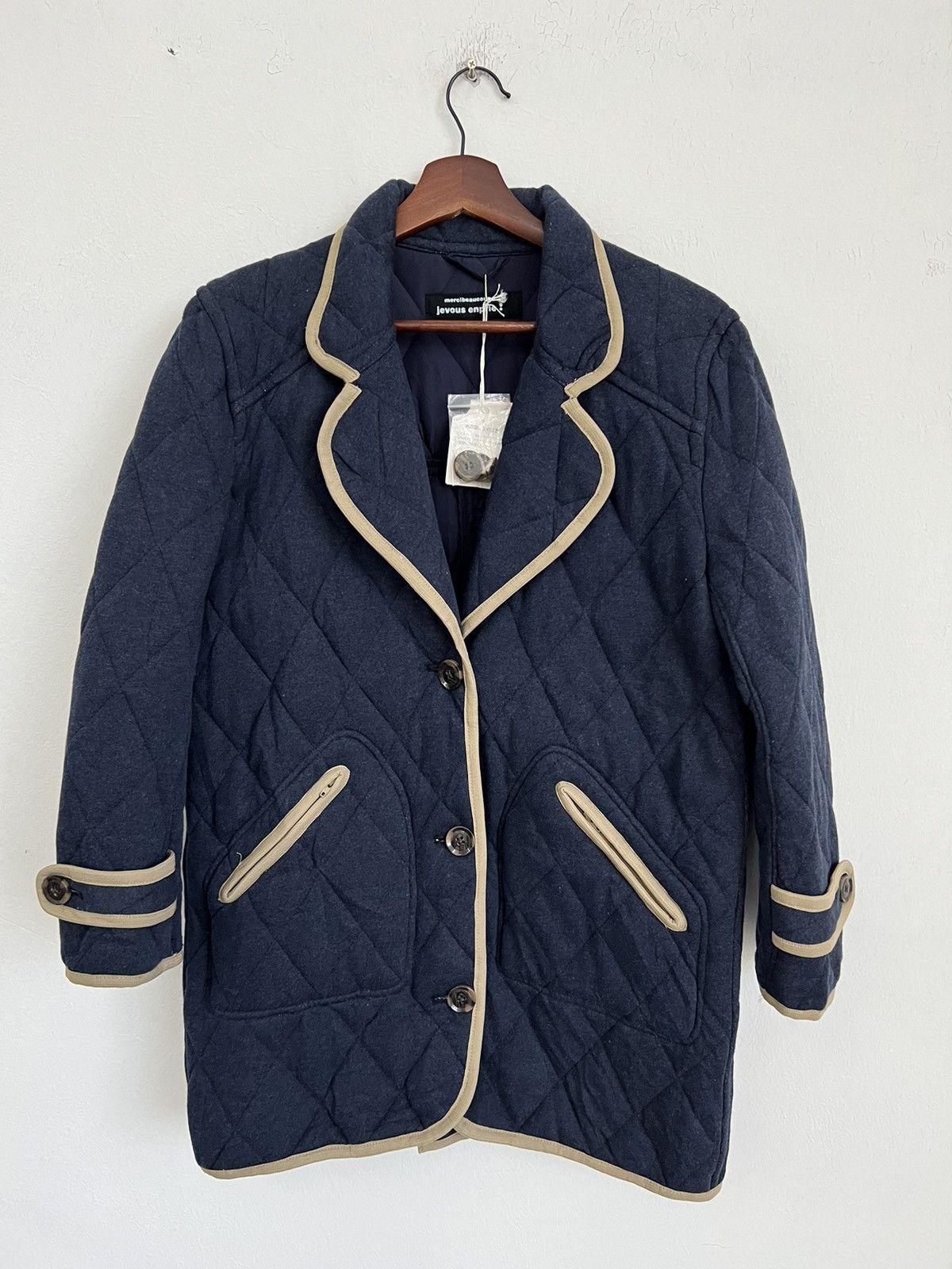 image of Archival Clothing x Issey Miyake Mercibeaucoup Jevous Enprie Issey Miyake Jacket in Blue (Size Medi