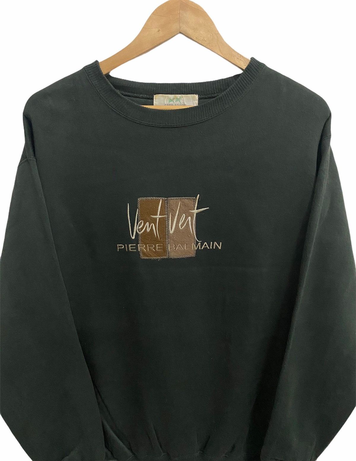 Pierre Balmain × Vintage Vintage PIERRE BALMAIN Paris Big Logo Sweatshirt Pullover Size US M / EU 48-50 / 2 - 3 Thumbnail