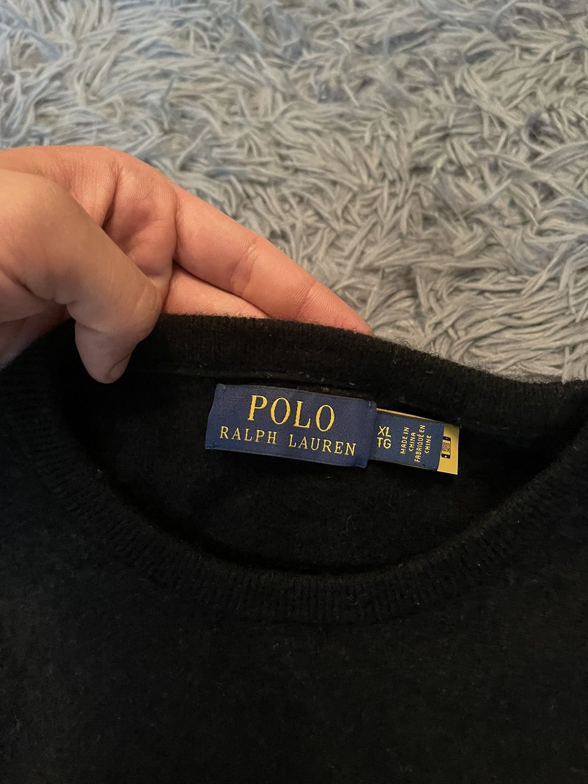 Polo Ralph Lauren Polo Ralph Lauren wool fuzzy mohair style black sweater Size XL / US 12-14 / IT 48-50 - 2 Thumbnail