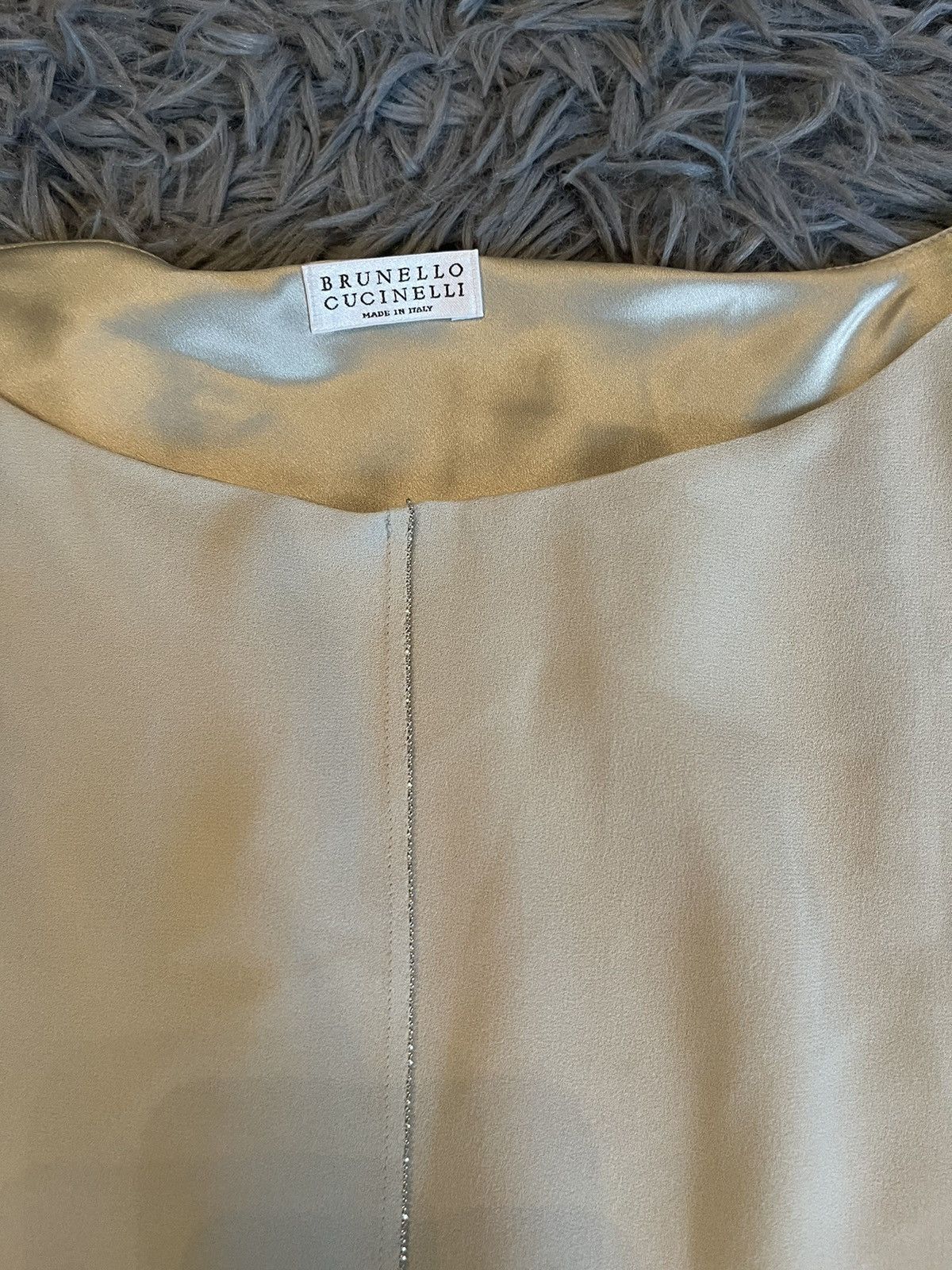 Brunello Cucinelli Brunello Cucinelli 100% silk blouse Size L / US 10 / IT 46 - 8 Thumbnail