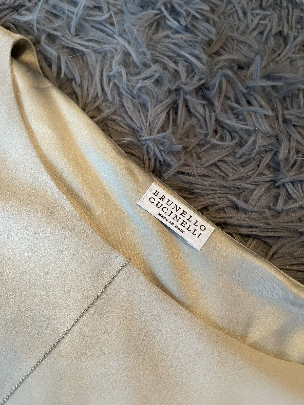 Brunello Cucinelli Brunello Cucinelli 100% silk blouse Size L / US 10 / IT 46 - 2 Thumbnail