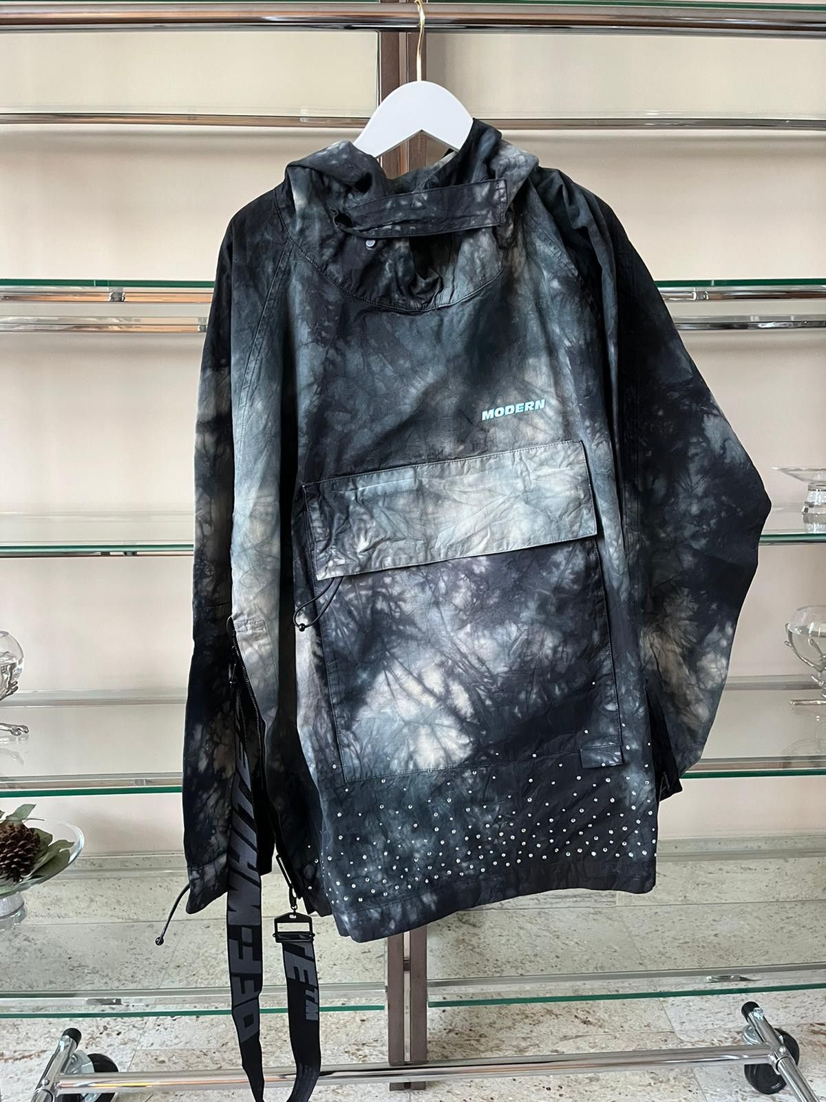 Off-White Oversized Strass Tie Dye Crystal Bottom Anorak in Multicolor Size US XXS / EU 40 - 6 Thumbnail