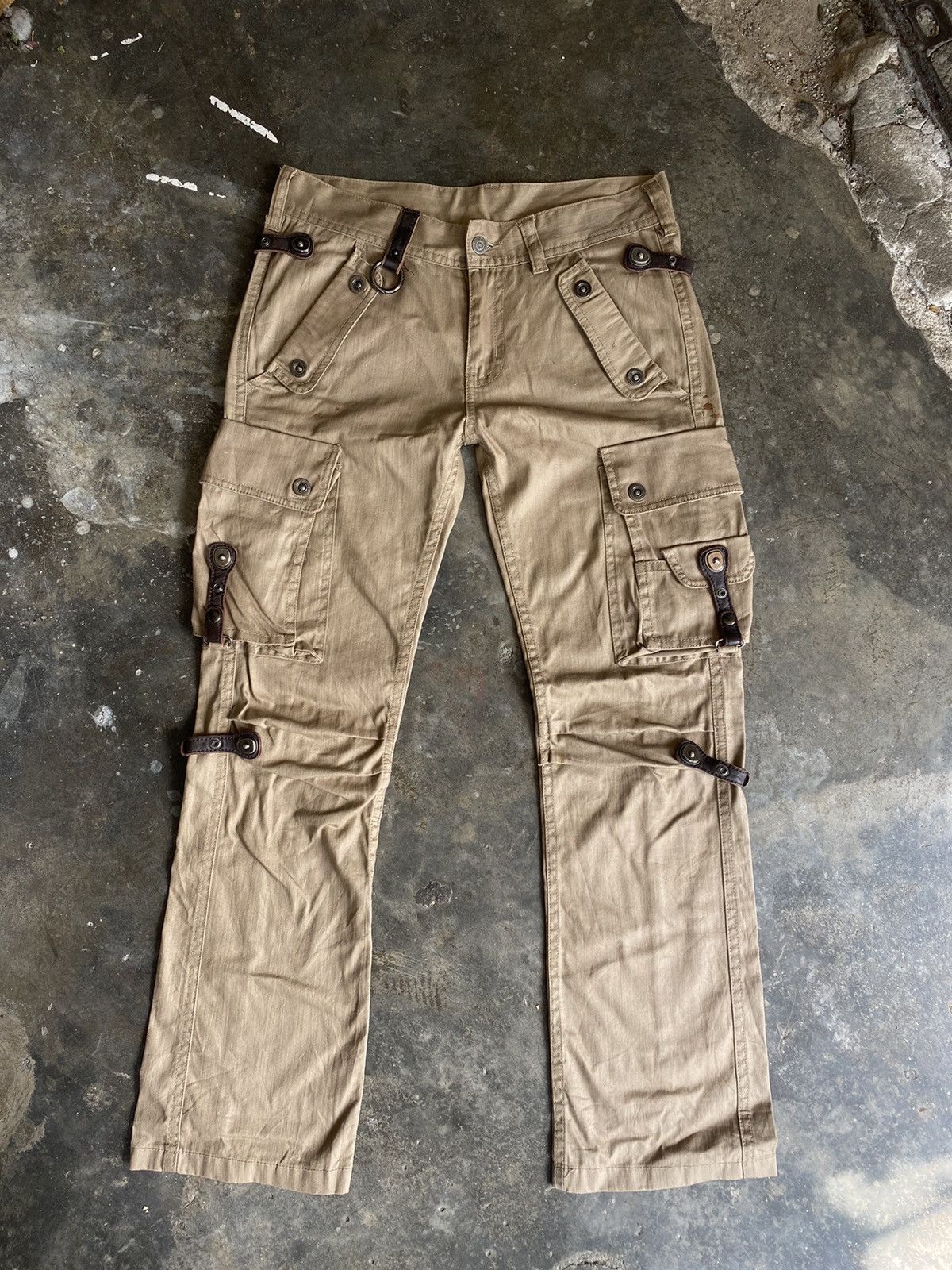 image of If Six Was Nine x Tornado Mart Japan Tornado Mart Bondage Flare Pants in Cream, Men's (Size 32)