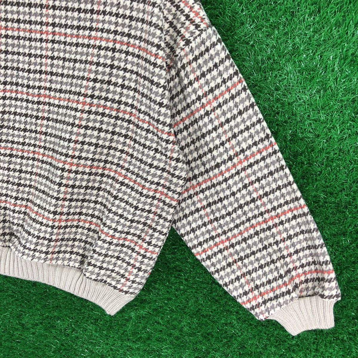 Japanese Brand Vintage Wool Sweater Baggy Houndstooth by Spray Premium Size M / US 6-8 / IT 42-44 - 3 Thumbnail