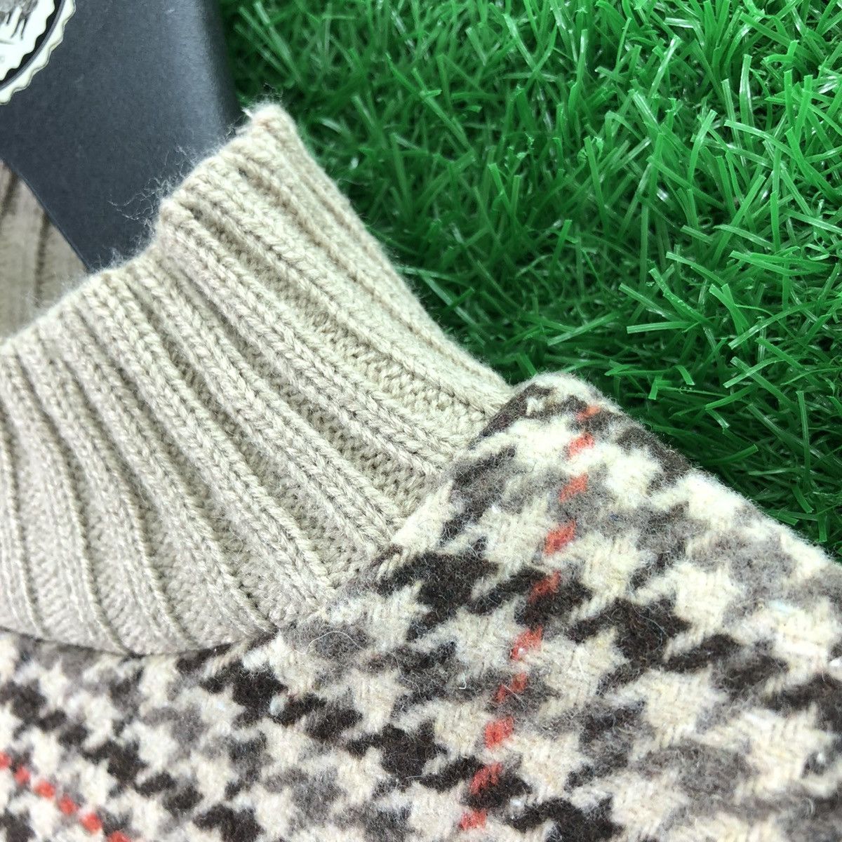 Japanese Brand Vintage Wool Sweater Baggy Houndstooth by Spray Premium Size M / US 6-8 / IT 42-44 - 7 Thumbnail