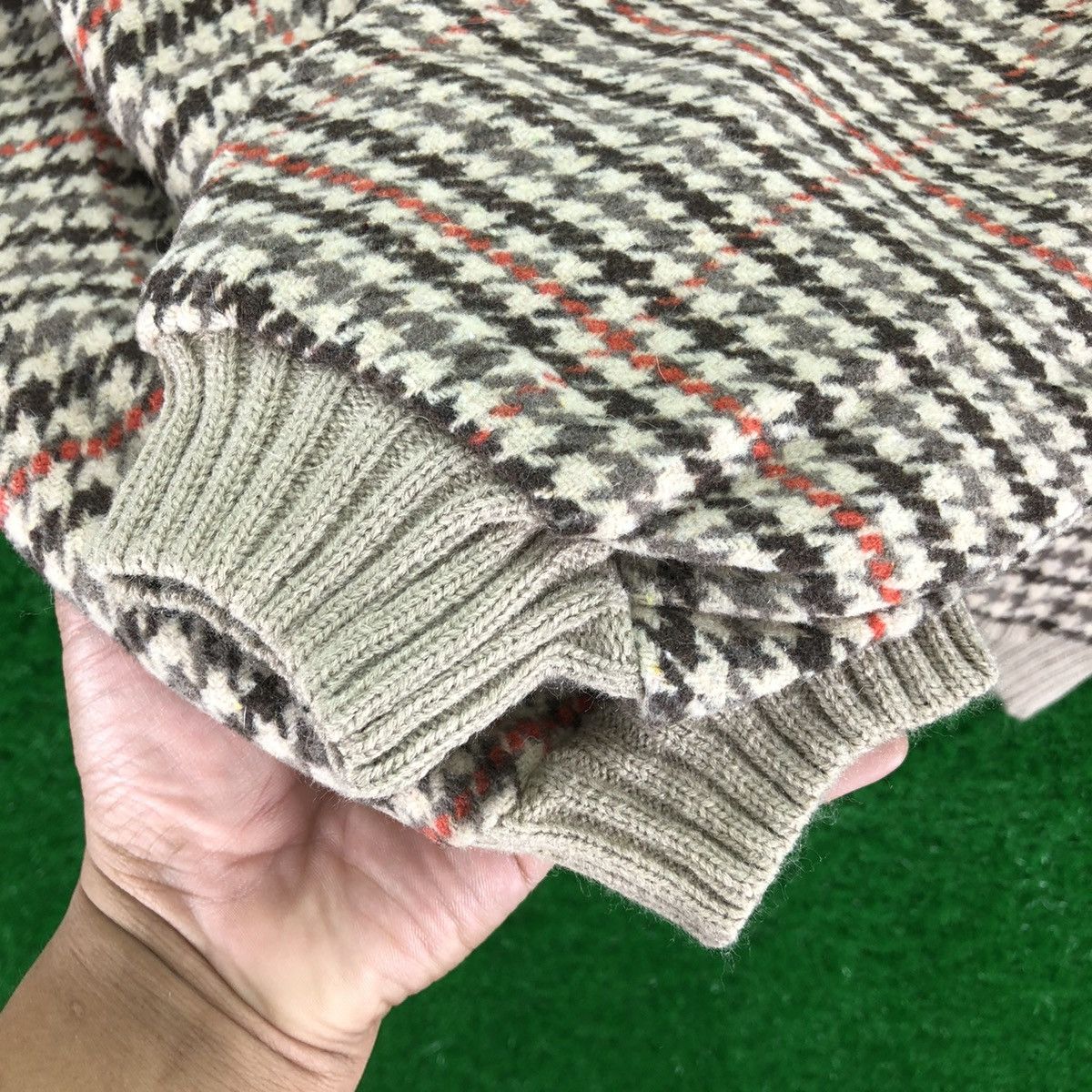 Japanese Brand Vintage Wool Sweater Baggy Houndstooth by Spray Premium Size M / US 6-8 / IT 42-44 - 9 Thumbnail
