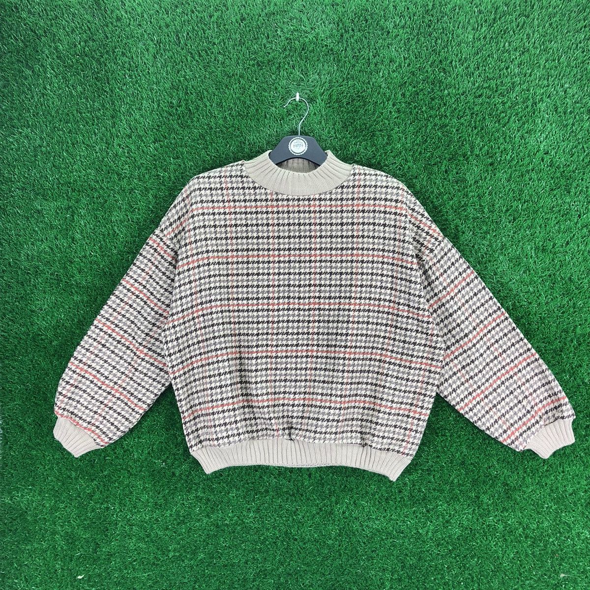 Vintage Vintage Wool Sweater Baggy Houndstooth by Spray Premium Grailed