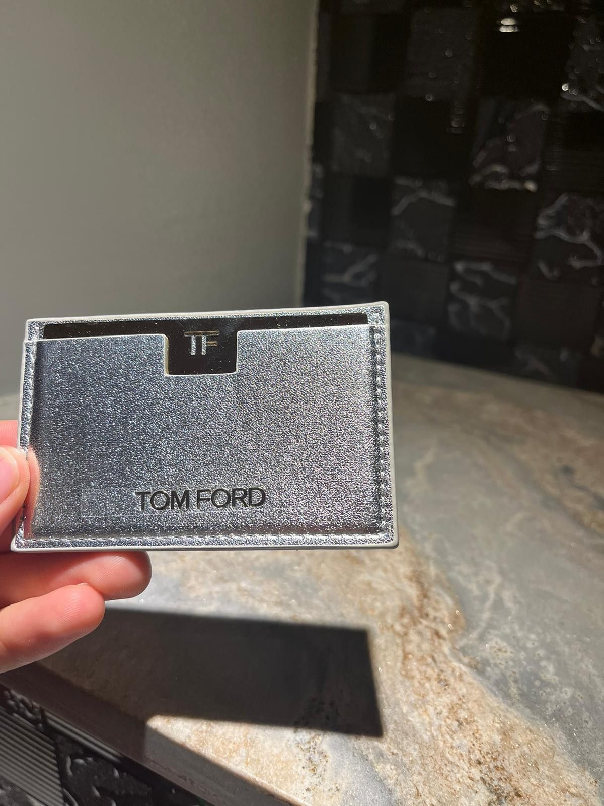 Tom Ford o1rshd1 Mirror/Card Holder Wallet in Silver Size ONE SIZE - 3 Thumbnail