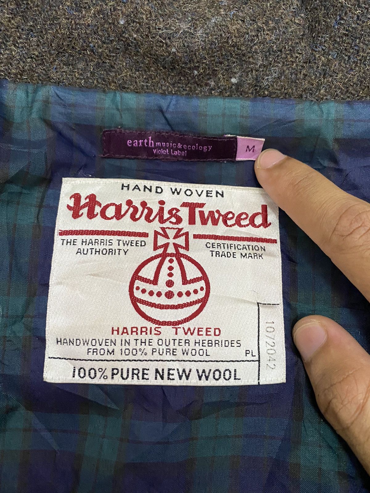 Harris Tweed HARRIS TWEED 100% PURE NEW WOOL PUFFER DOWN JACKET WINTER Size US M / EU 48-50 / 2 - 9 Thumbnail