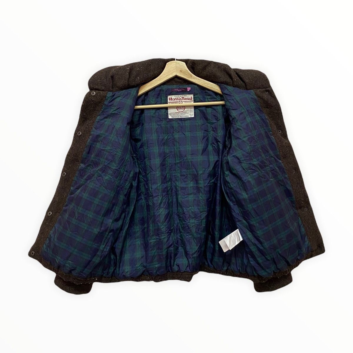 Harris Tweed HARRIS TWEED 100% PURE NEW WOOL PUFFER DOWN JACKET WINTER Size US M / EU 48-50 / 2 - 3 Thumbnail