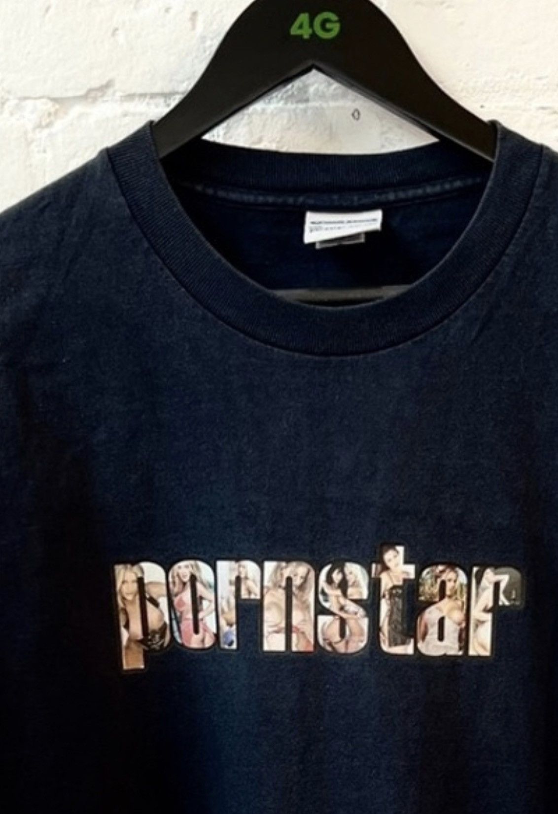 image of Vintage Brand Pornstar Porn Star Shirt Fuck in Black, Men's (Size Large)