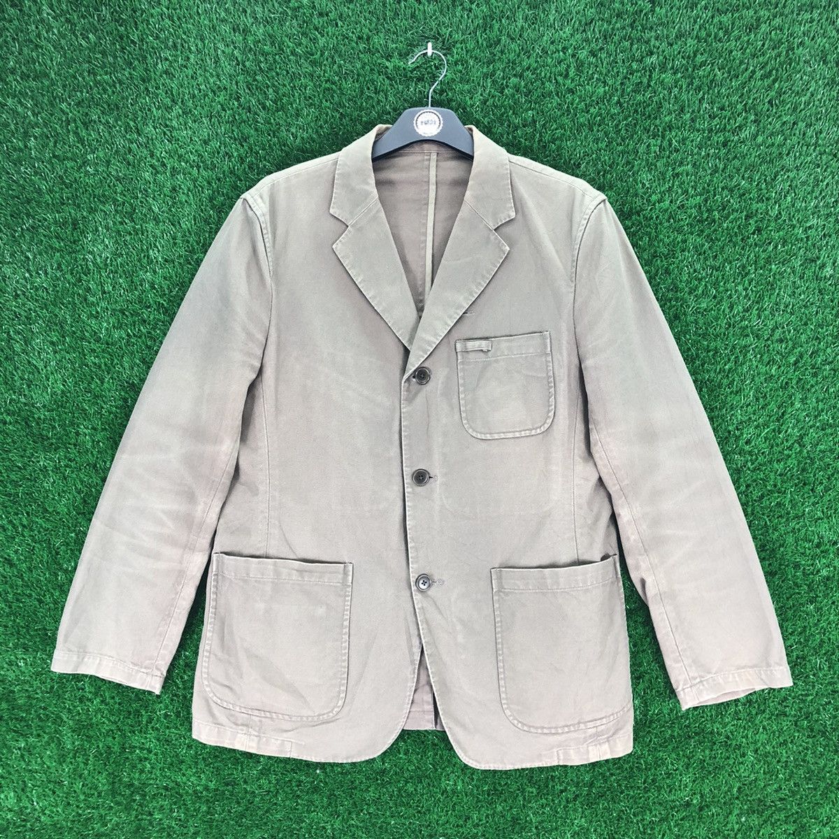 image of Archival Clothing x Takeo Kikuchi Vintage Takio Kikuchi Rugged Blazer in Grey, Men's (Size Large)
