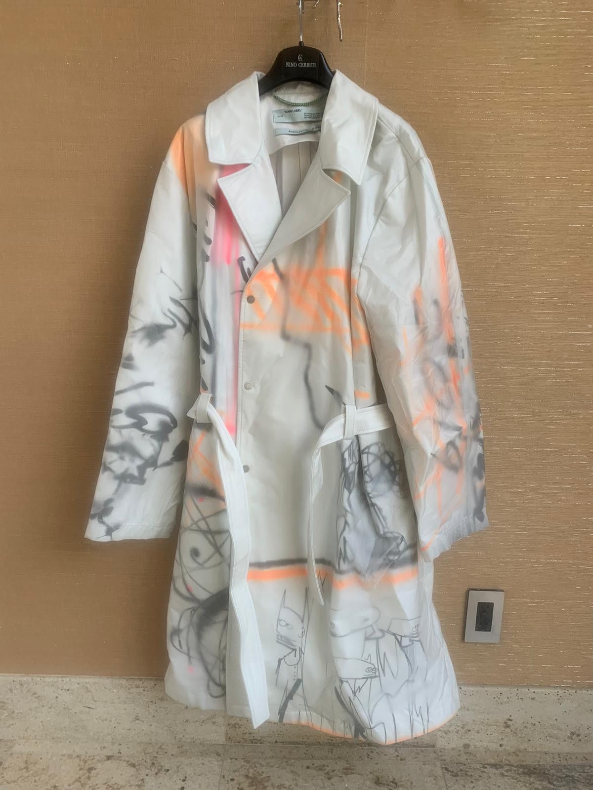 image of Off White Future Trench Coat in White, Men's (Size Large)