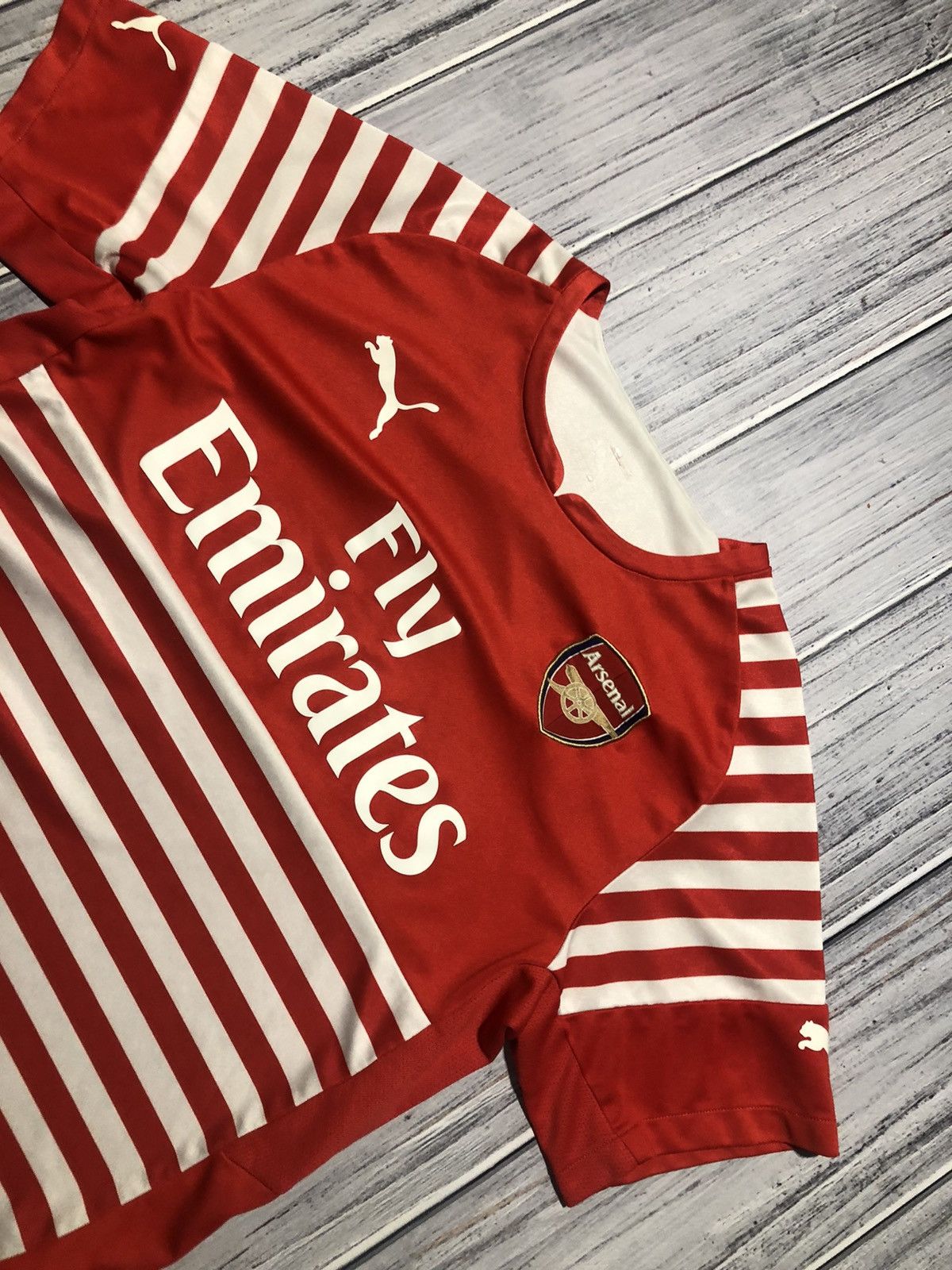 Puma Arsenal 2014 2015 Pre Match Training Shirt Soccer Jersey Size US M / EU 48-50 / 2 - 2 Thumbnail