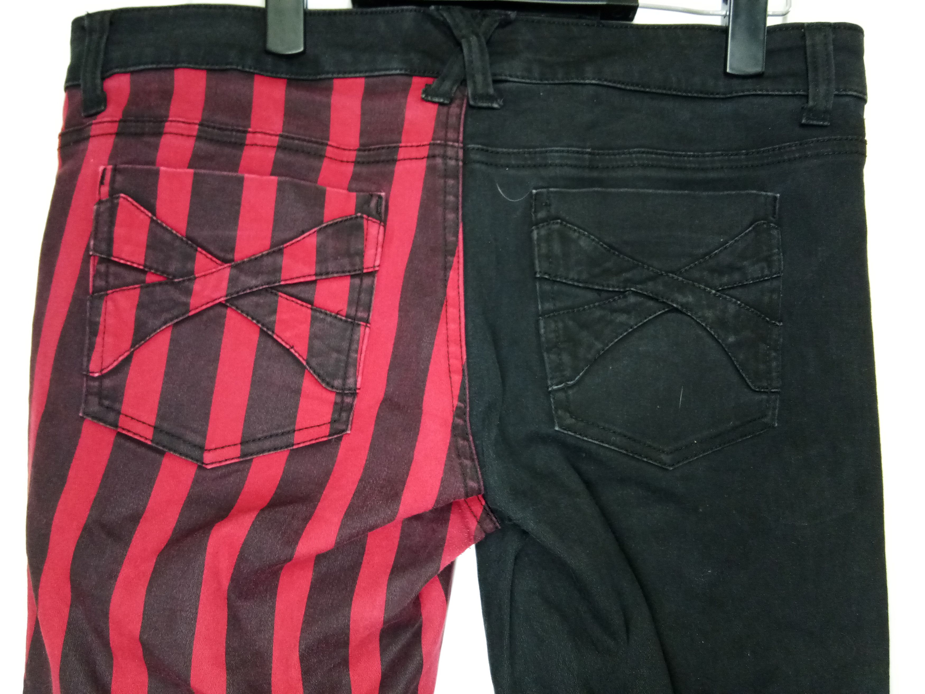 Japanese Brand BADASS ROYAL BONES SKINNY JEANS , HARLEQUIN / CIRCUS CLOWN Size US 35 - 9 Thumbnail
