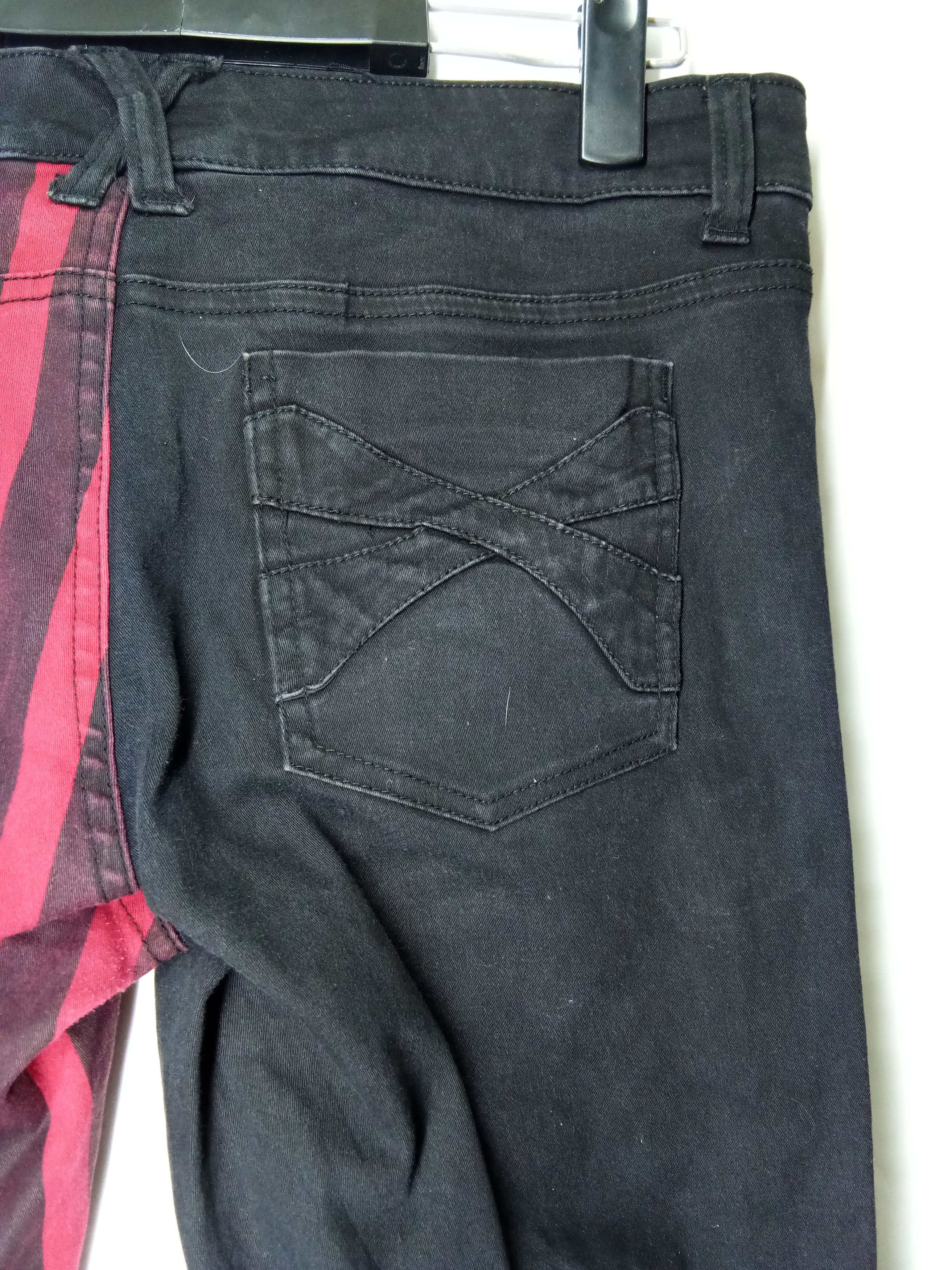 Japanese Brand BADASS ROYAL BONES SKINNY JEANS , HARLEQUIN / CIRCUS CLOWN Size US 35 - 10 Thumbnail