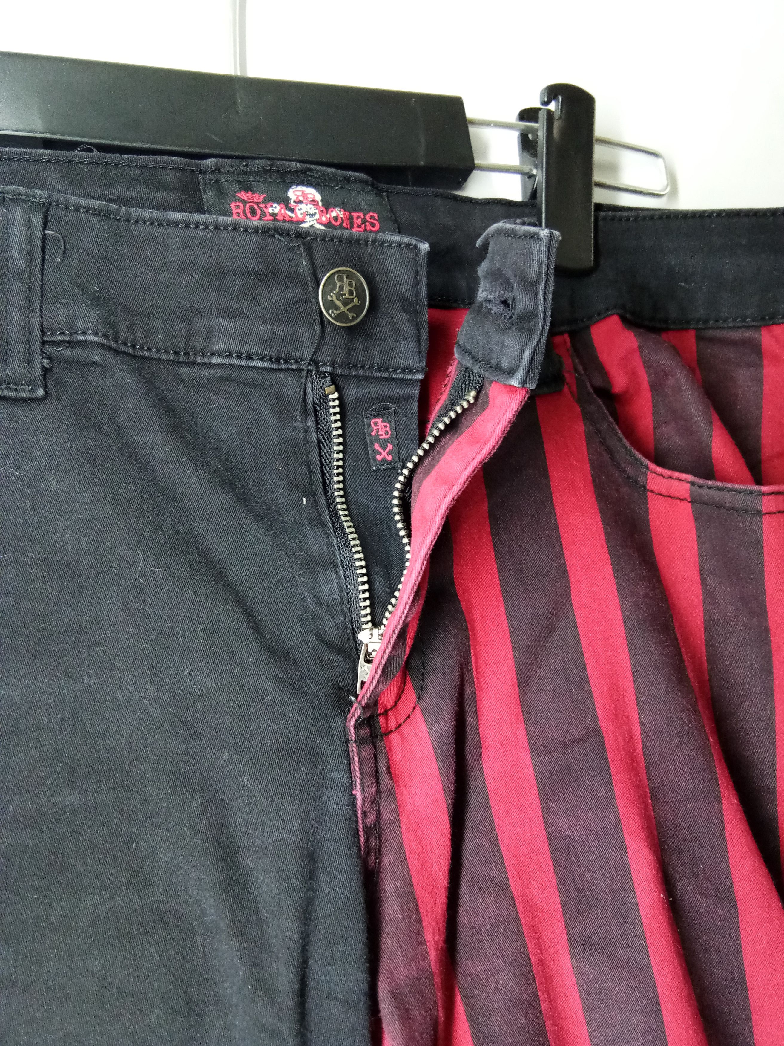 Japanese Brand BADASS ROYAL BONES SKINNY JEANS , HARLEQUIN / CIRCUS CLOWN Size US 35 - 6 Thumbnail