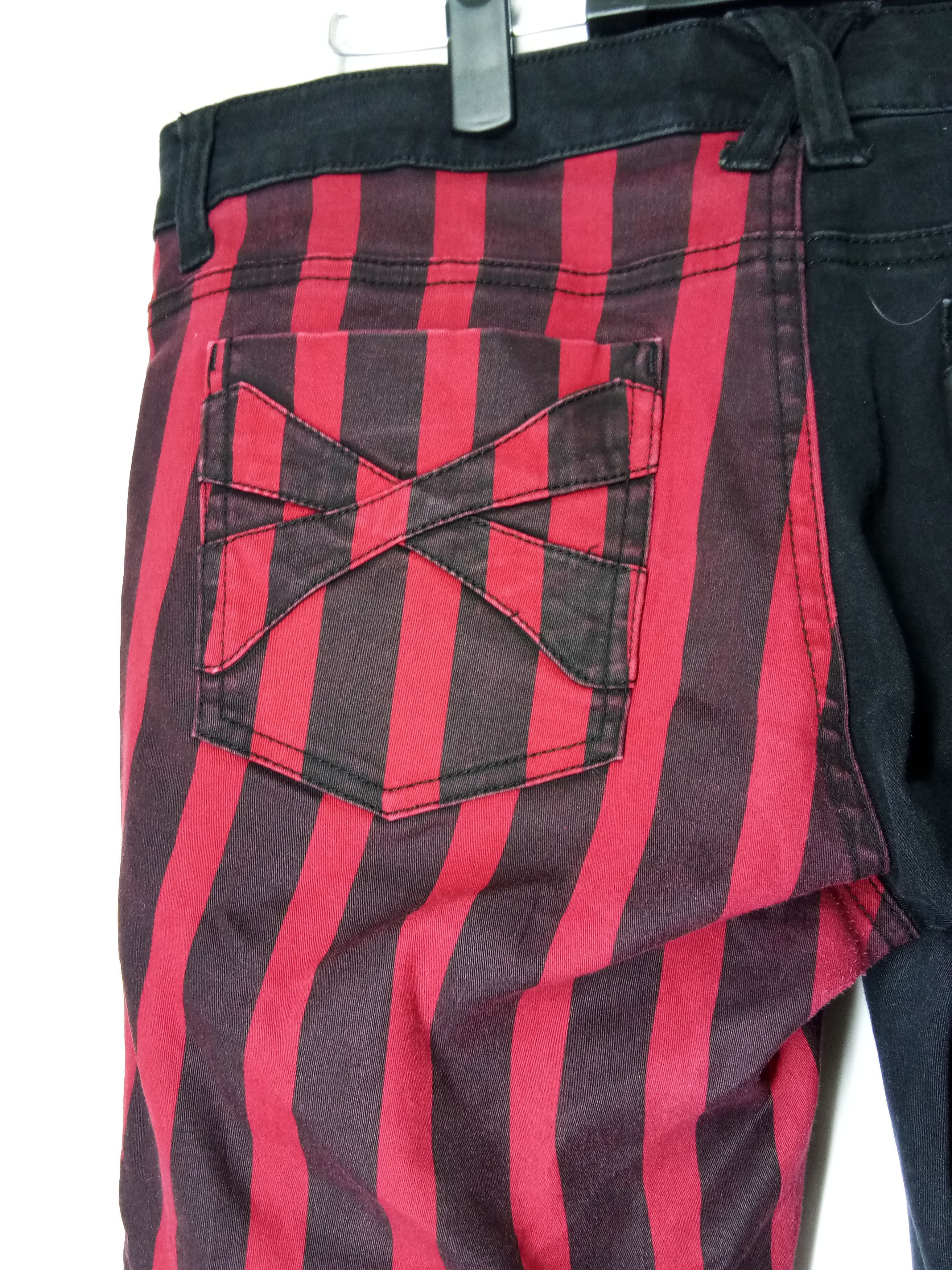 Japanese Brand BADASS ROYAL BONES SKINNY JEANS , HARLEQUIN / CIRCUS CLOWN Size US 35 - 11 Thumbnail