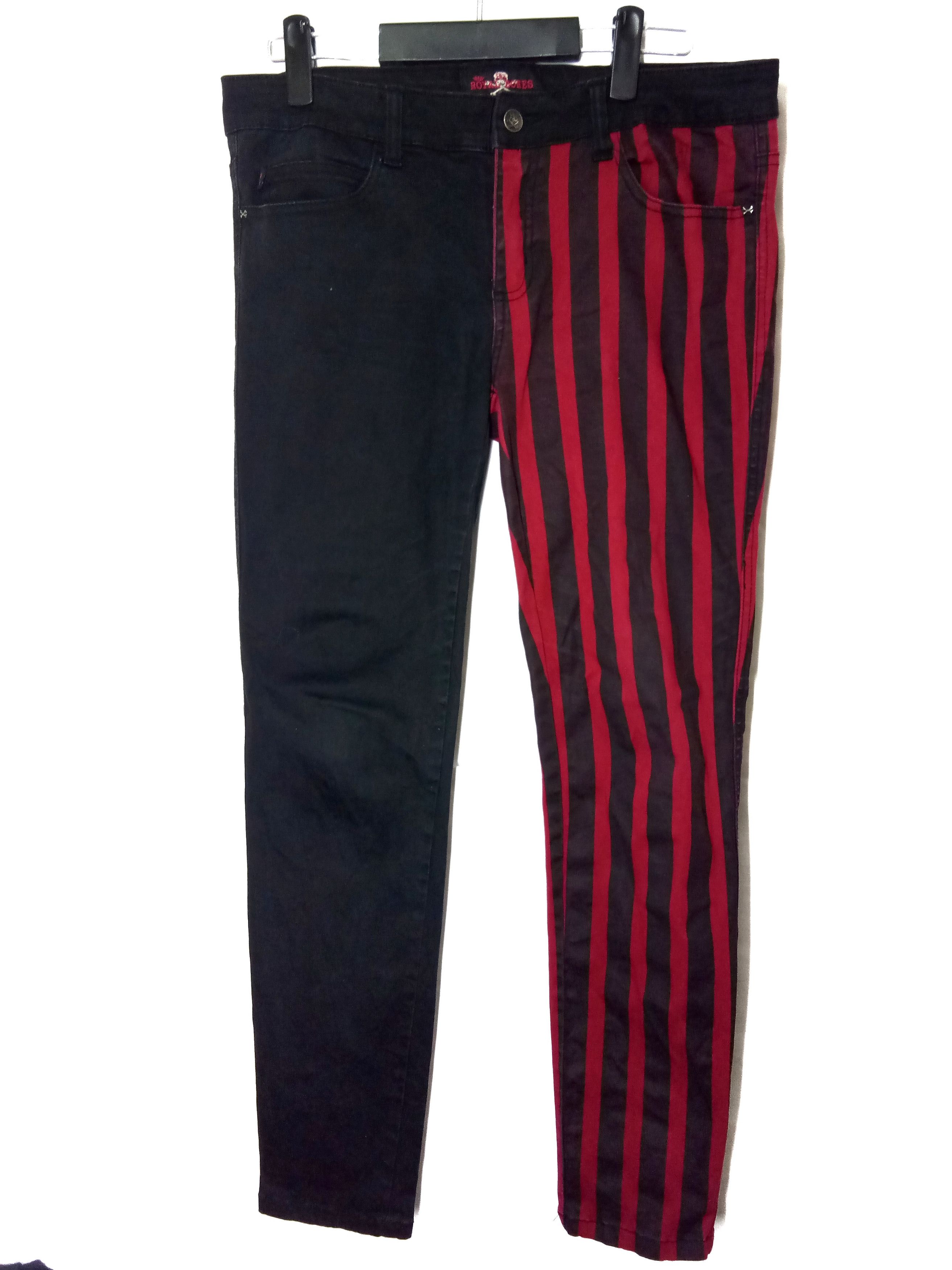 Japanese Brand BADASS ROYAL BONES SKINNY JEANS , HARLEQUIN / CIRCUS CLOWN Size US 35 - 1 Thumbnail