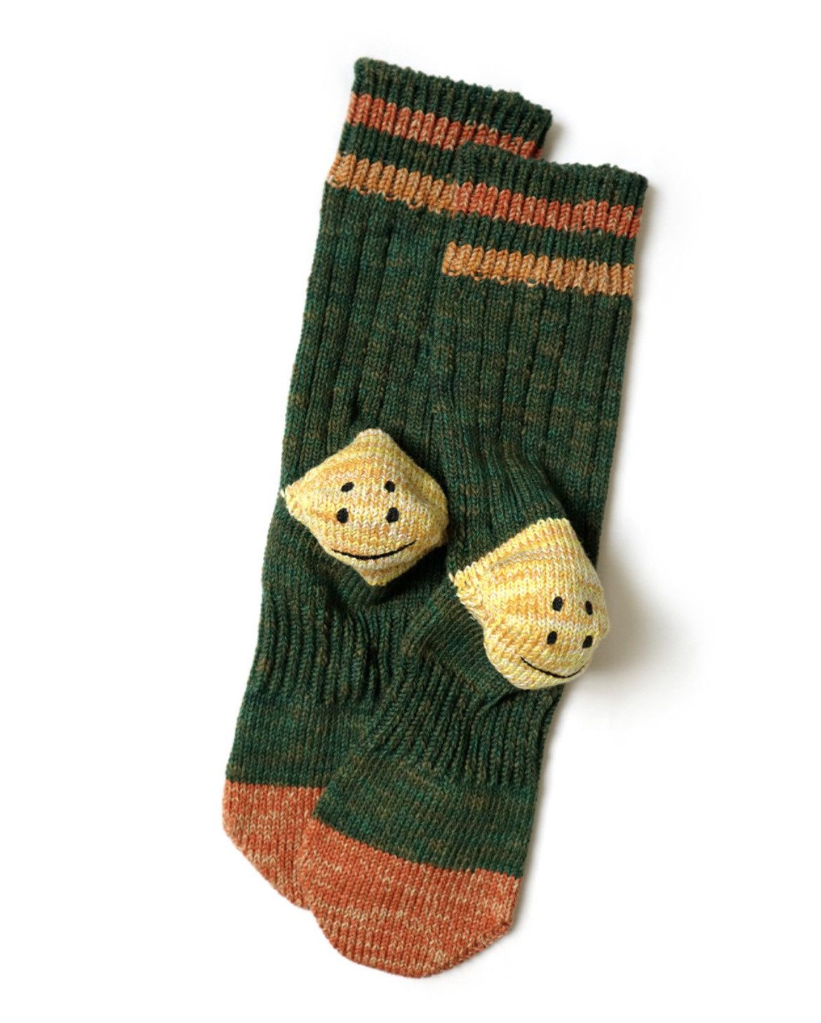 Kapital KAPITAL 60 Moku IVY RAINBOWY HAPPY HEEL Socks smiley Size ONE SIZE - 2 Thumbnail
