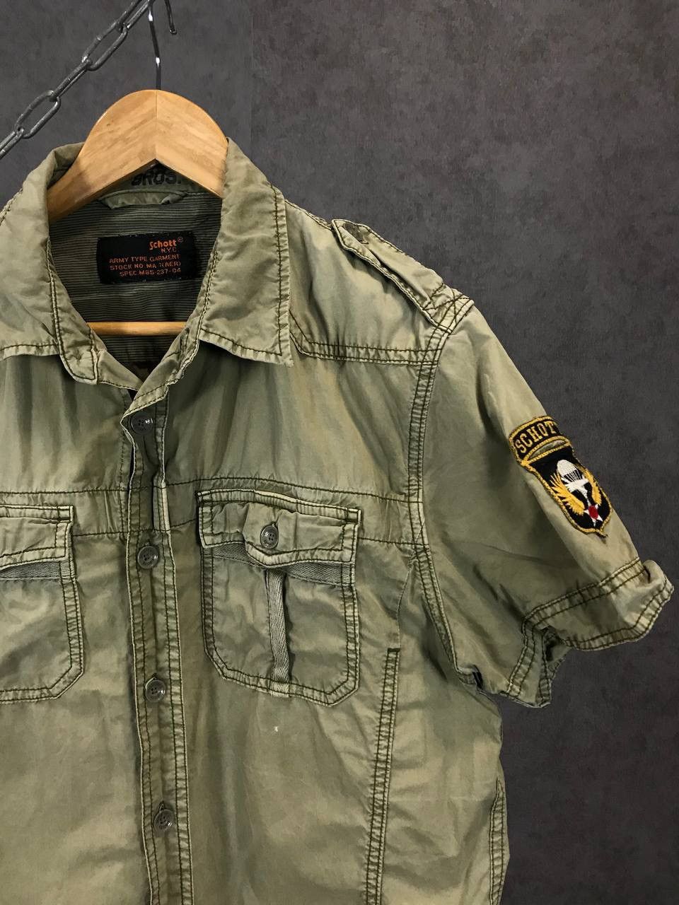 Schott Schott vintage army shirt Size US L / EU 52-54 / 3 - 2 Thumbnail