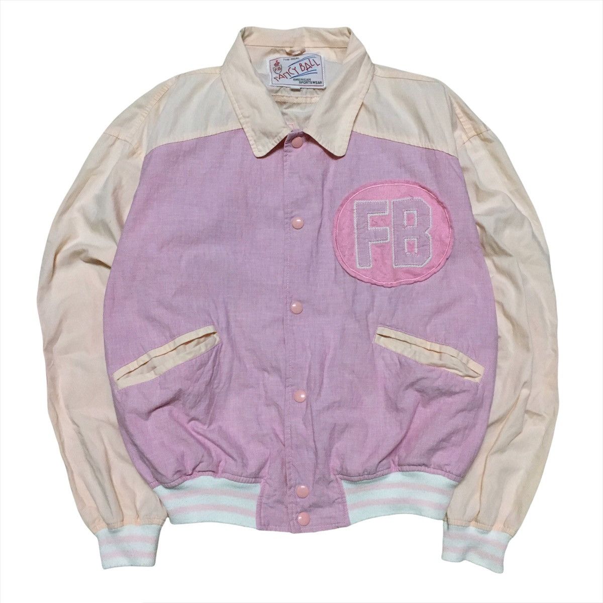 Japanese Brand Japanese Brand Fancy Ball Bomber Jacket Colour Block Size US M / EU 48-50 / 2 - 2 Thumbnail