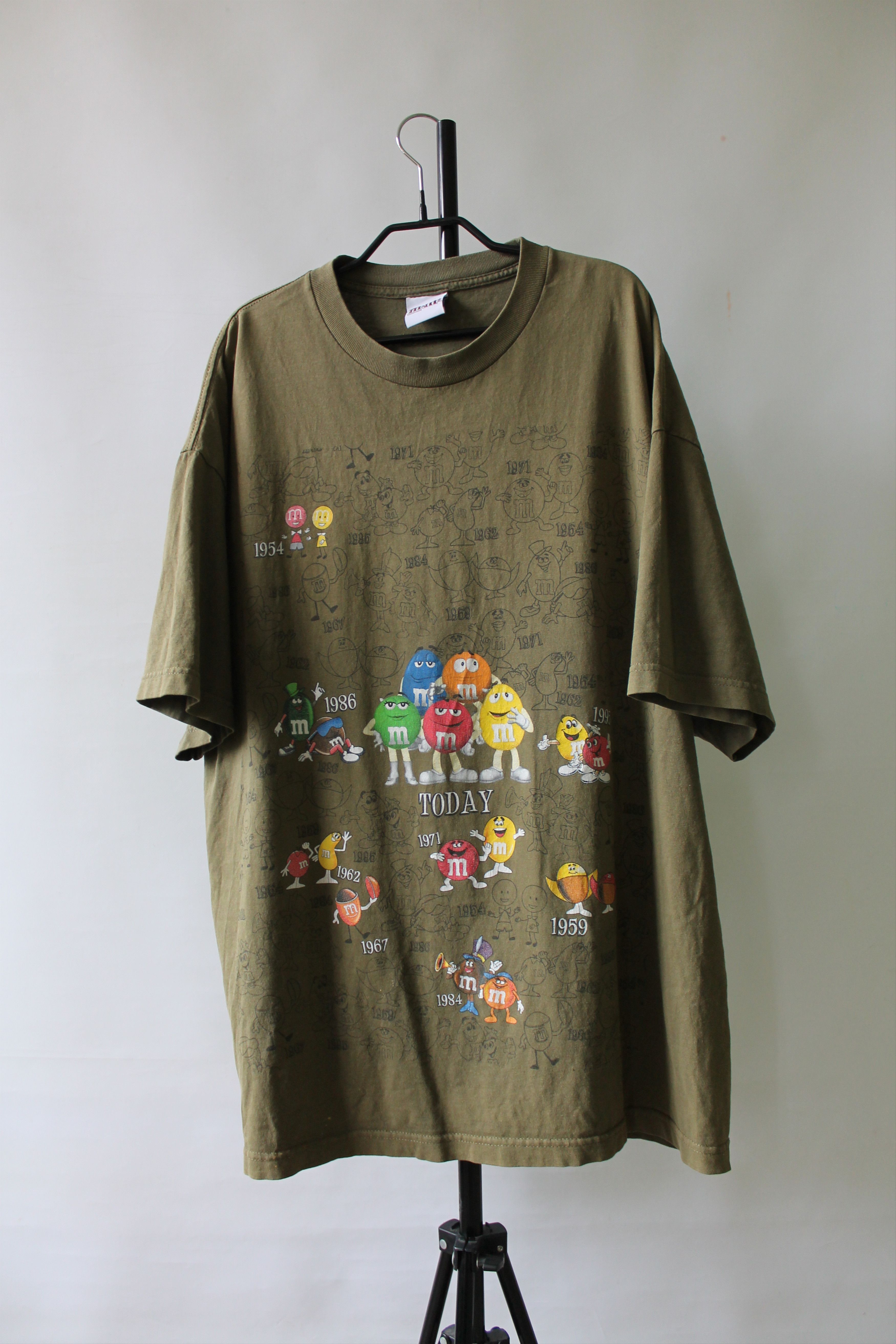 Vintage 2009 M&M's Vintage khaki / olive t shirt Short sleeve Size US XXL / EU 58 / 5 - 1 Thumbnail